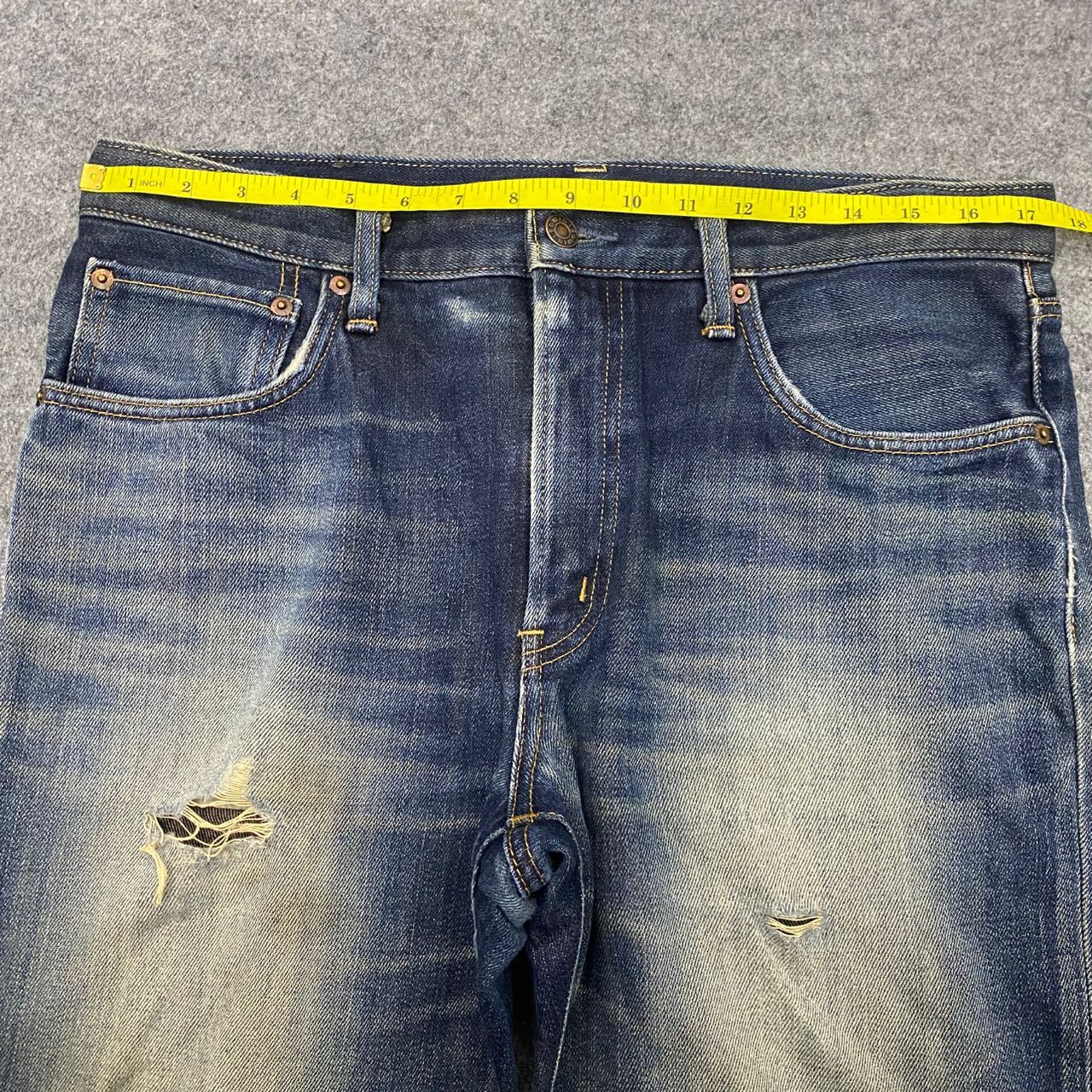 If Six Was Nine 💥Best Offer💥Vintage Edwin 503 Distressed Denim Size US 35 - 4 Thumbnail