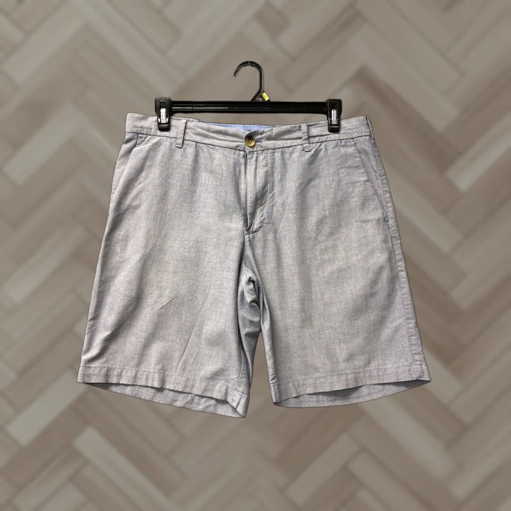 Izod VINTAGE IZOD Chino Shorts Men 34 Blue Cotton Light Bermuda Casual Men's 34 Blue Pockets American Classic 90s Size US 34 / EU 50 - 1 Thumbnail