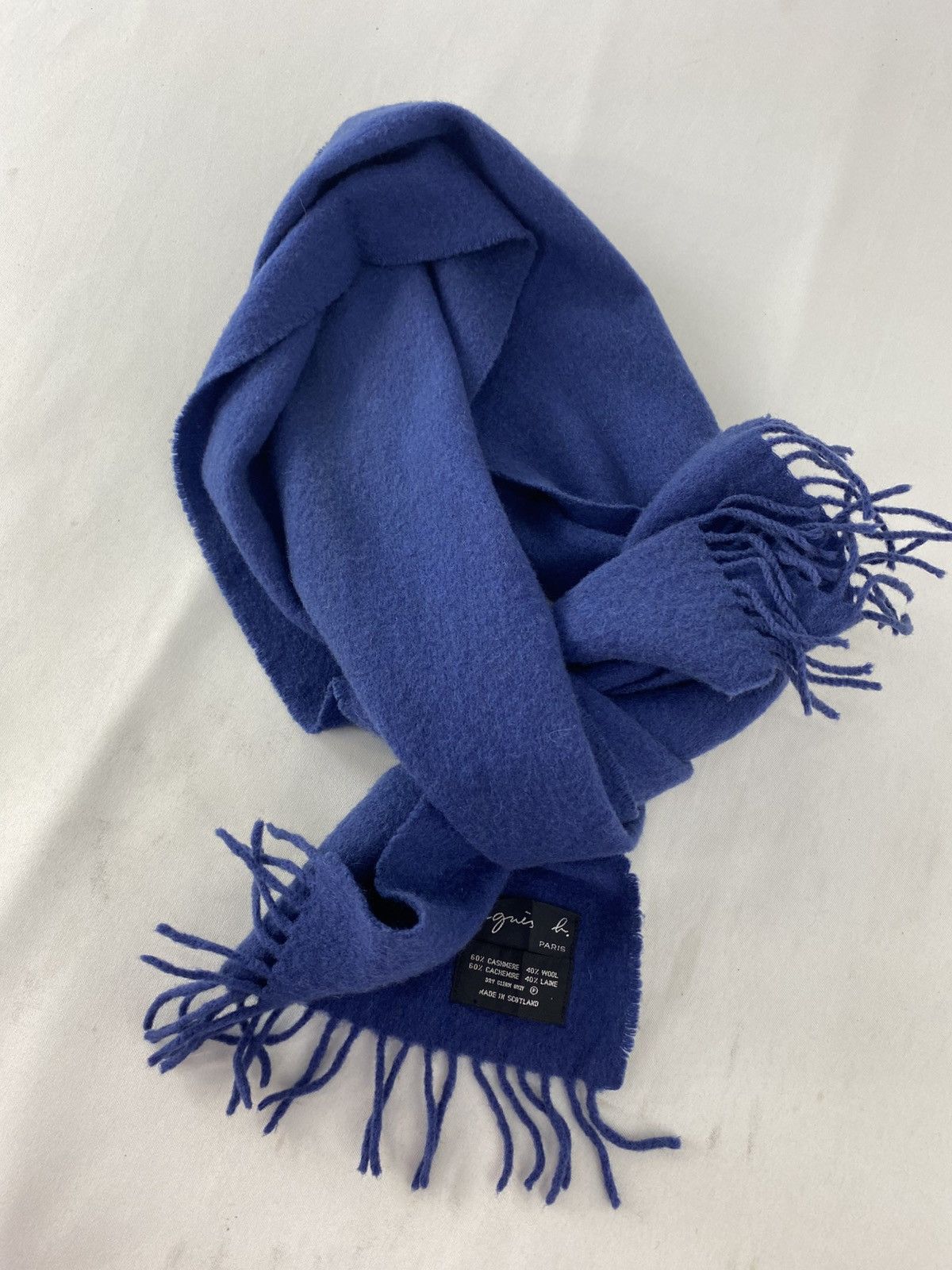 agnes b. Vintage Agnes B Paris Cashmere Plain Scarf Size ONE SIZE - 1 Thumbnail