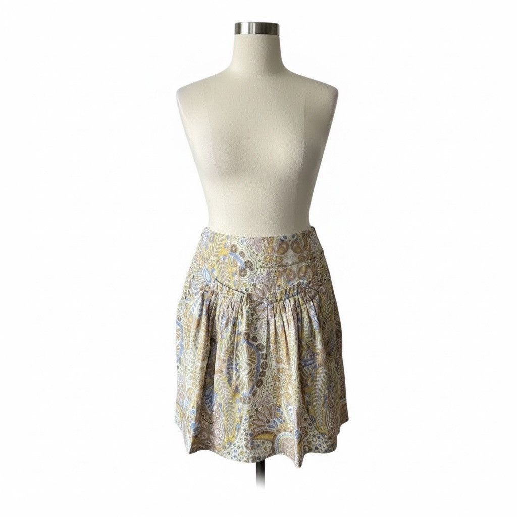 Chloe Chloé Silk–Cotton A-Line Skirt – Size 38 (US 2) Size 26" / US 2 / IT 38 - 4 Thumbnail