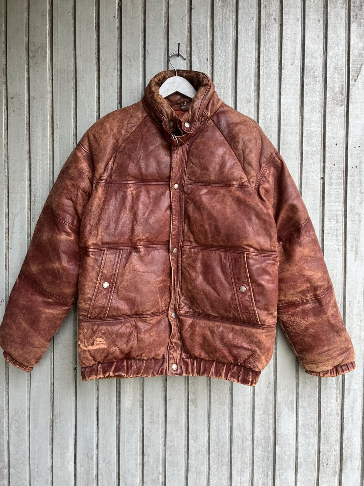 Japanese Brand × Vintage Vtg sp brand by wood lander leather jacket Size US L / EU 52-54 / 3 - 1 Thumbnail