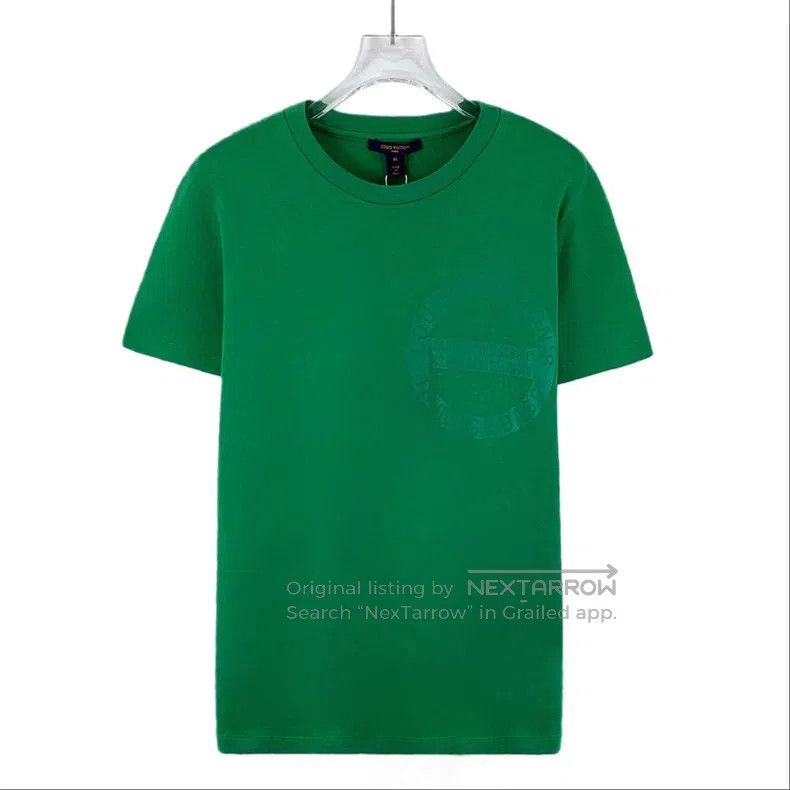 Louis Vuitton Louis Vuitton Green logo-print cotton crewneck T-shirt Size US M / EU 48-50 / 2 - 1 Thumbnail