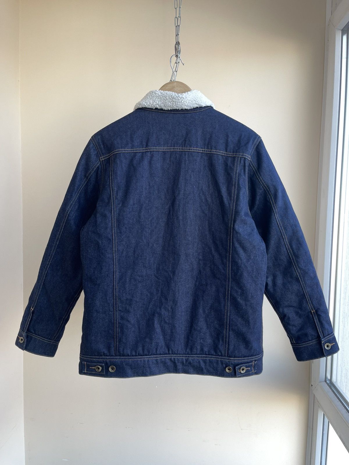 Japanese Brand Bluco Work Garment Boa Riders Sherpa Denim Jacket Lee Storm Size US L / EU 52-54 / 3 - 2 Thumbnail