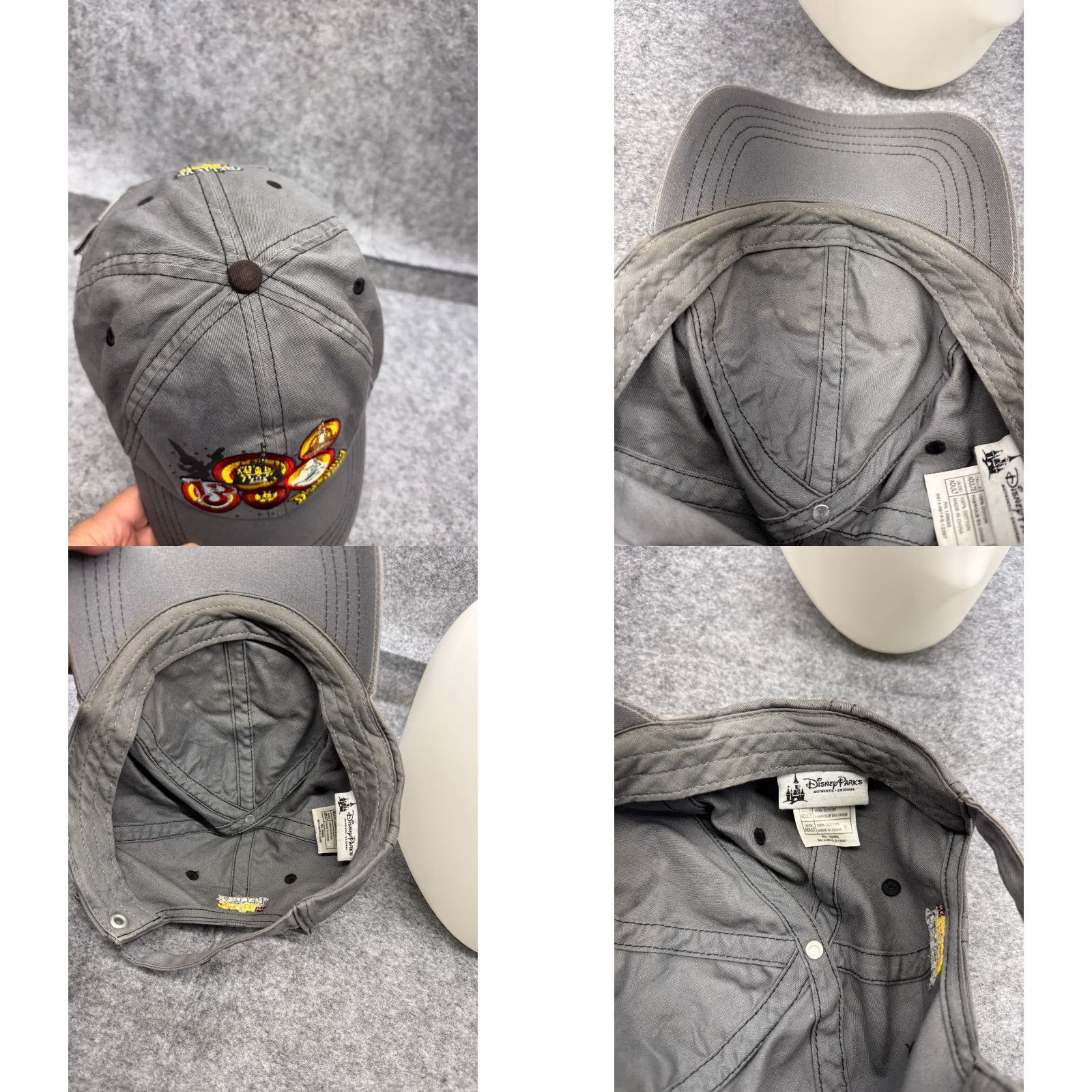 Disney Disney Disneyland Resort Hat Cap Strap Back Adult OS Gray Cotton Twill Disney Cap, Baseball, Adjustable, Lightweight, Unisex Adults Size ONE SIZE - 9 Thumbnail
