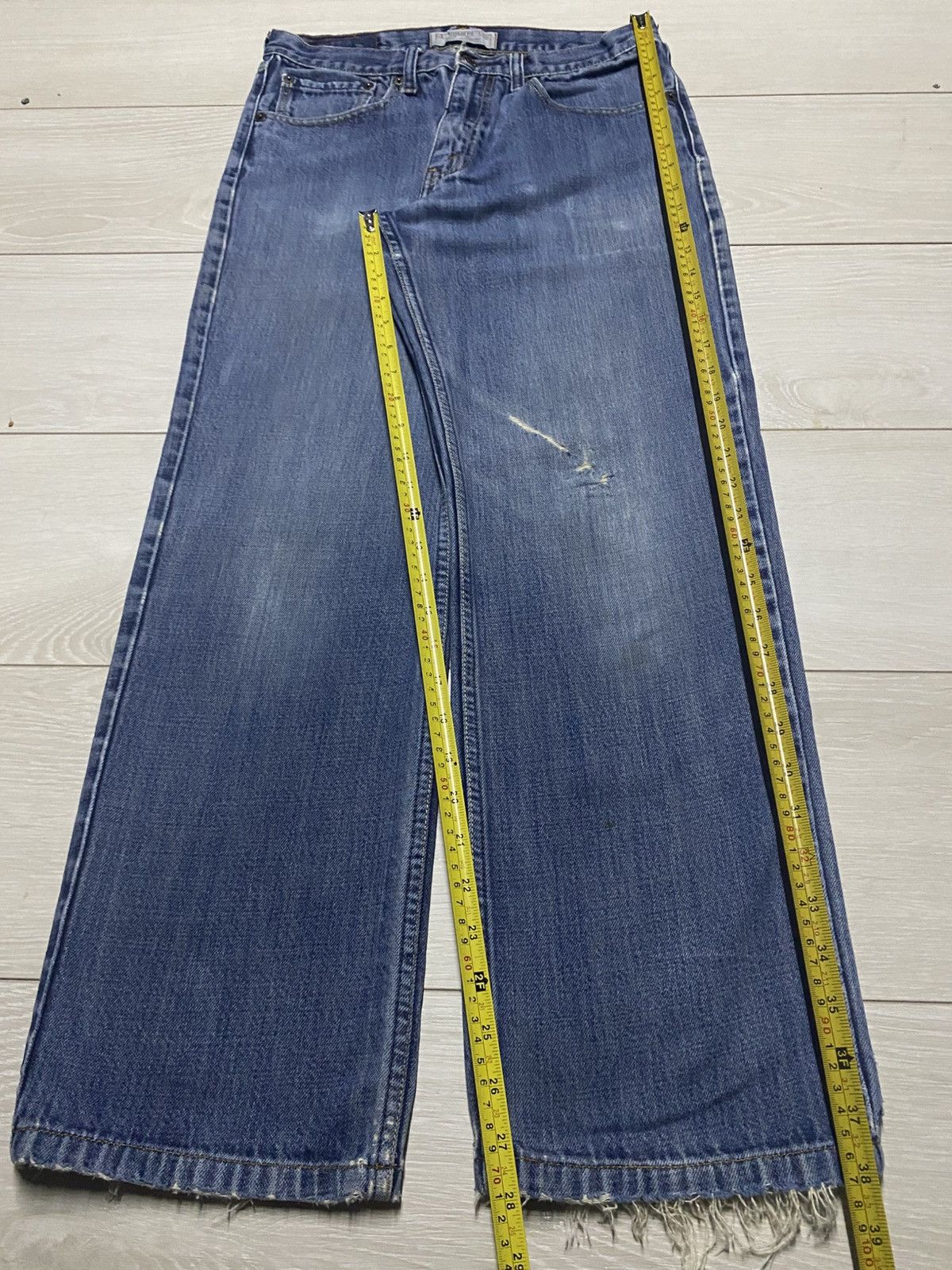 Levi's Made & Crafted Vintage Levis Signature Blue Wash Distressed Loose Jeans Size US 29 - 11 Thumbnail