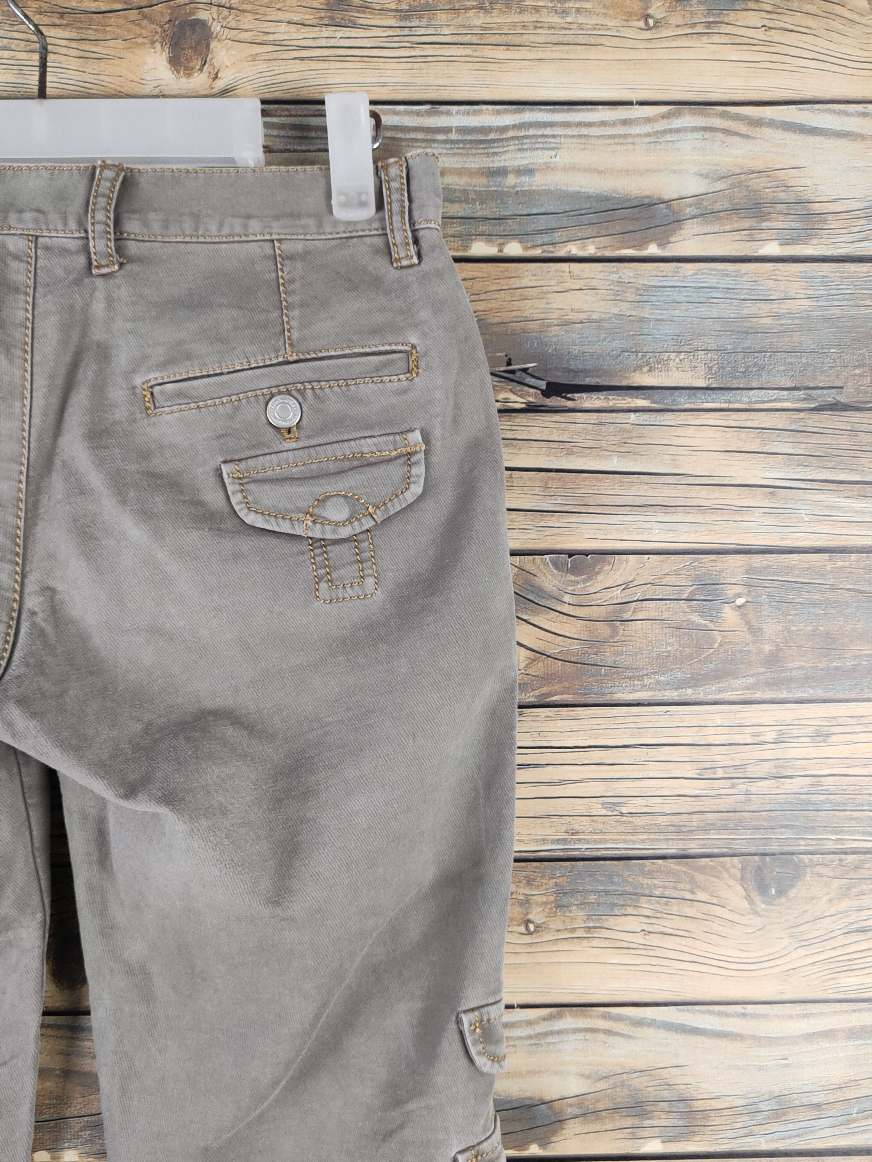 Japanese Brand DL Appena Due Green Faded Multipocket Cargo Pants #2420 Size 27" / US 4 / IT 40 - 10 Thumbnail