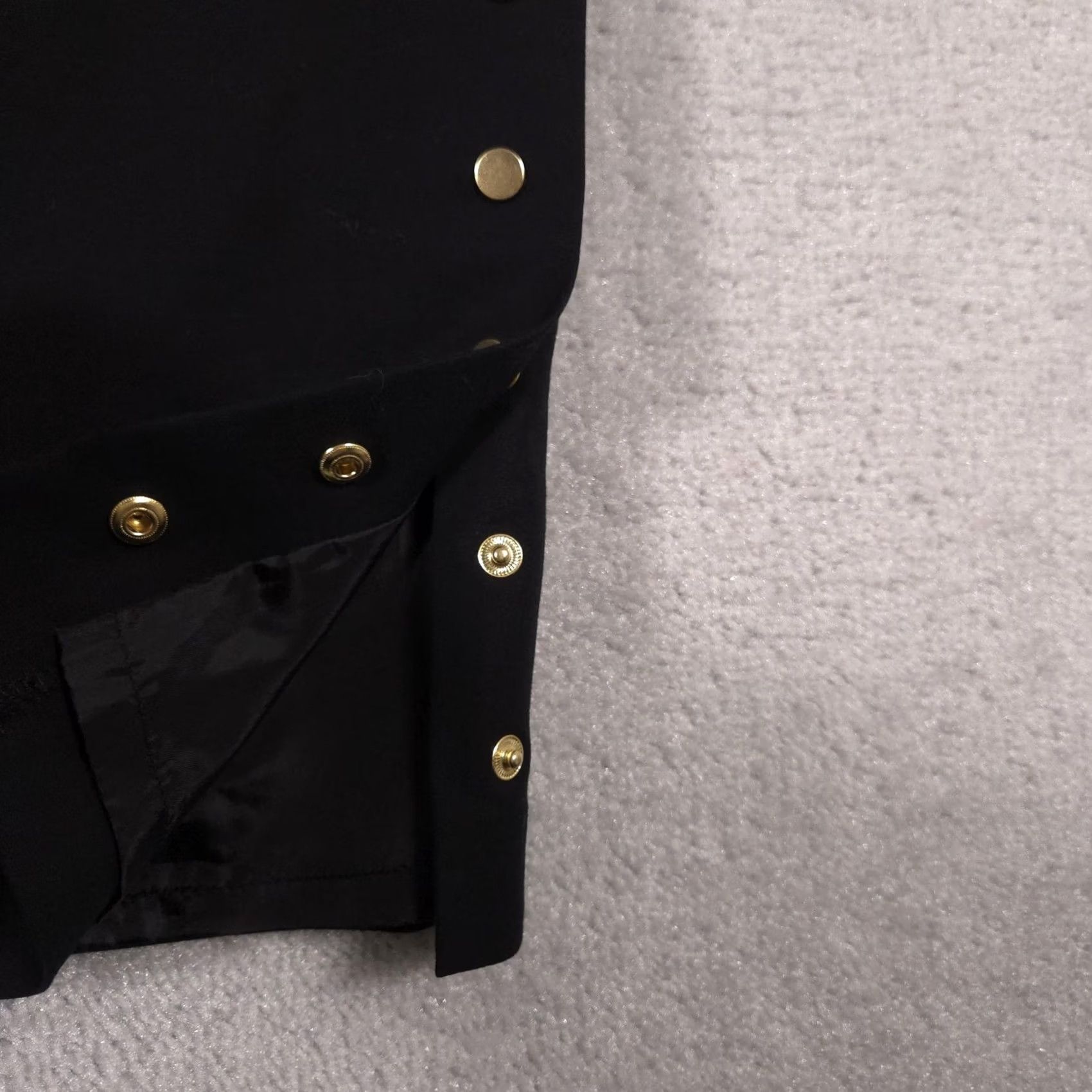 Worthington Worthington Skirt Womens 16 Black Pencil Zip Lined Career Office Snaps Slit Back Zipper Womens Size 38" / US 16 / IT 52 - 5 Thumbnail