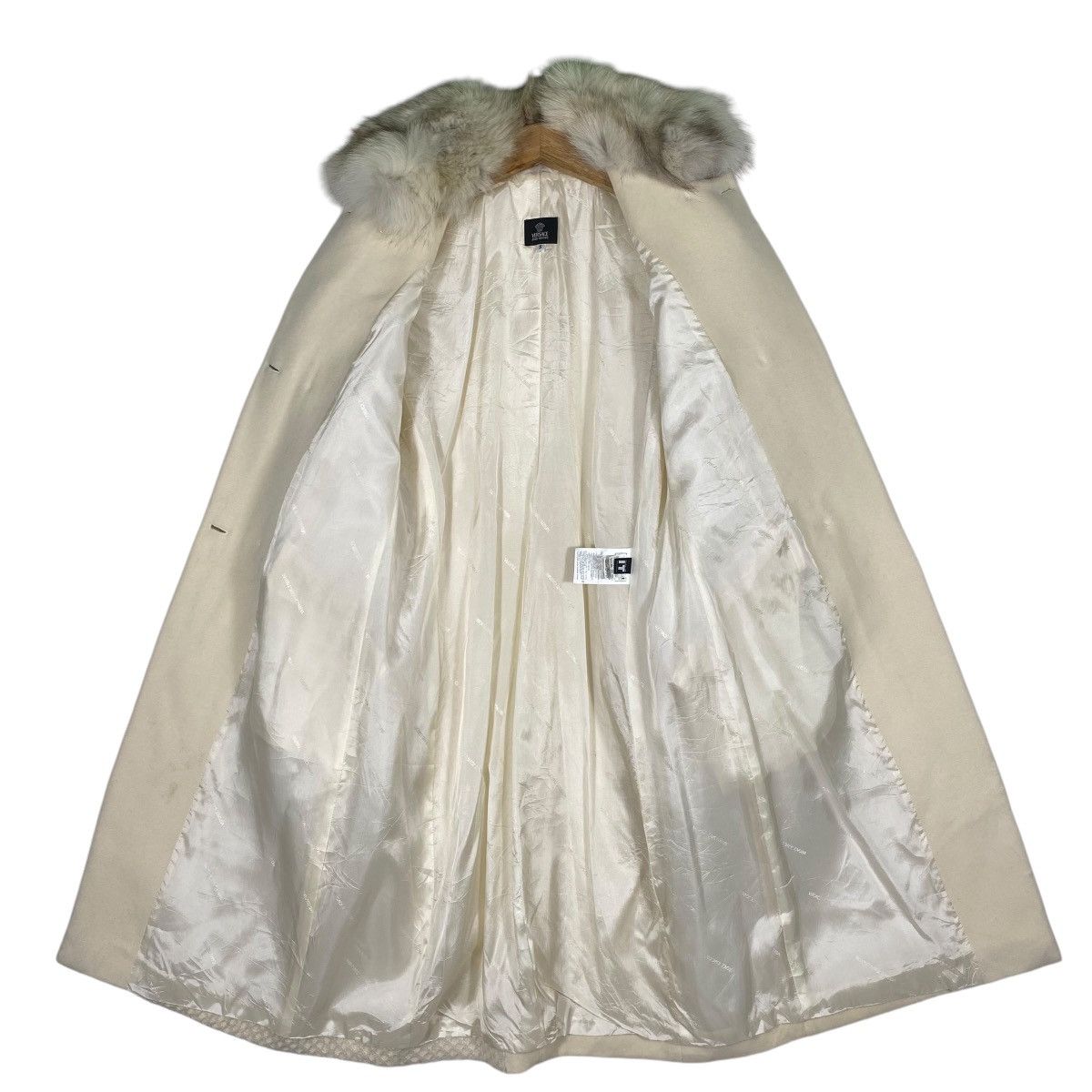 Versace × Versace Jeans Couture × Versus Versace Vintage Versace Jeans Couture Fur Collar Long Button Jacket Size S / US 4 / IT 40 - 8 Thumbnail