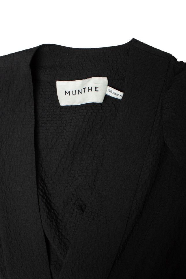 MUNTHE Munthe, black wrap dress with shirt balloon sleeves Size M / US 6-8 / IT 42-44 - 5 Thumbnail