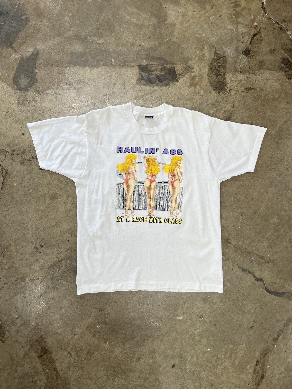 Vintage Vintage Haulin Ass Race with Class Bikini Single Stitch XL Size US XL / EU 56 / 4 - 2 Thumbnail