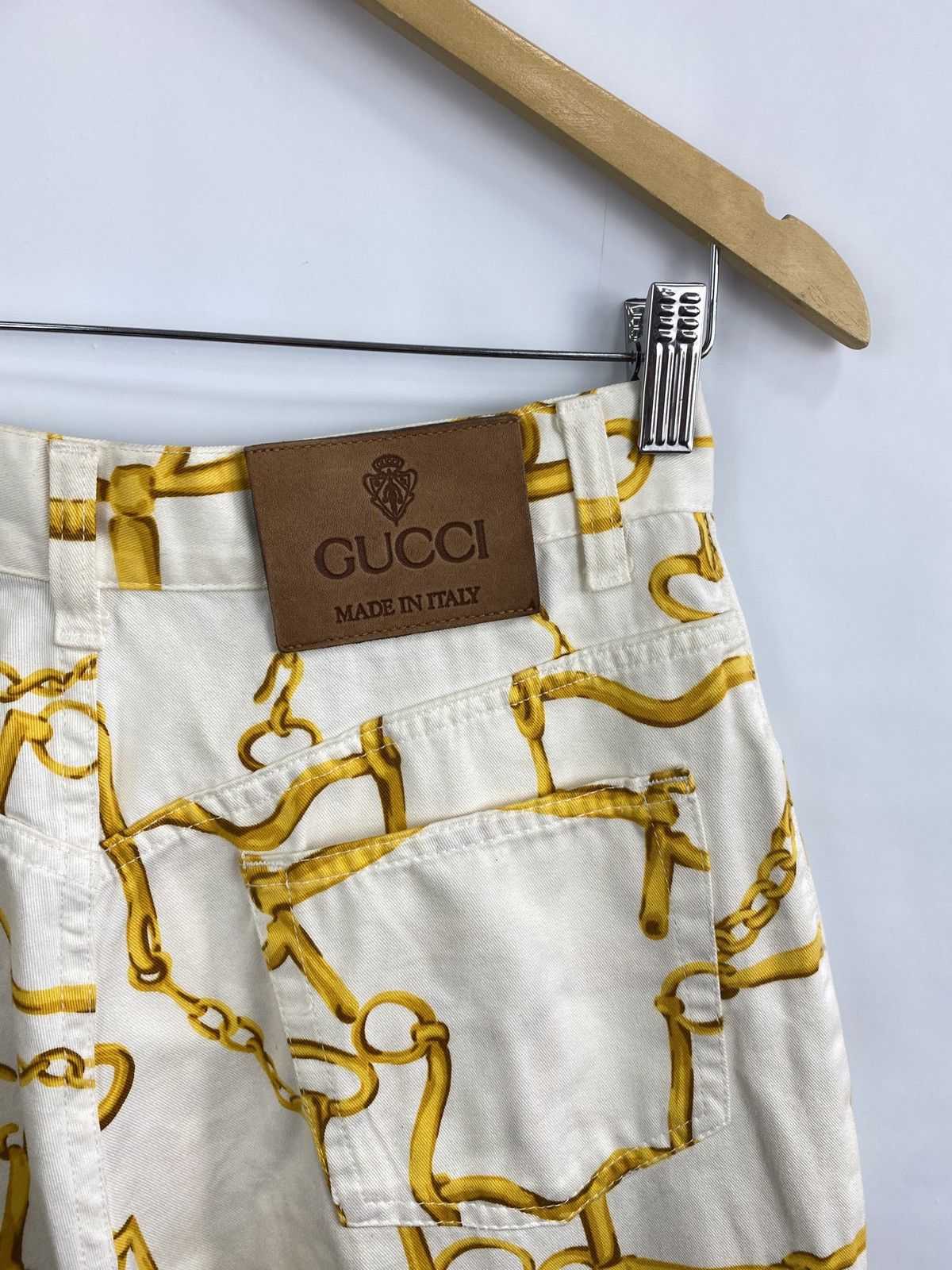 Gucci Vintage 1990 Gucci Horsebit High Waisted Coral Jeans Retro Size 30" / US 8 / IT 44 - 10 Thumbnail