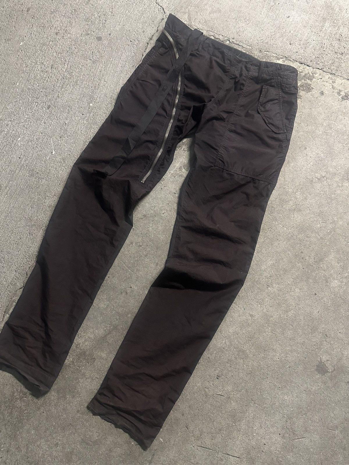 Rick Owens SS/07 Rick Owens Olmar & Mirta Era Brown “Dust” Nylon Aircut Size US 32 / EU 48 - 2 Thumbnail