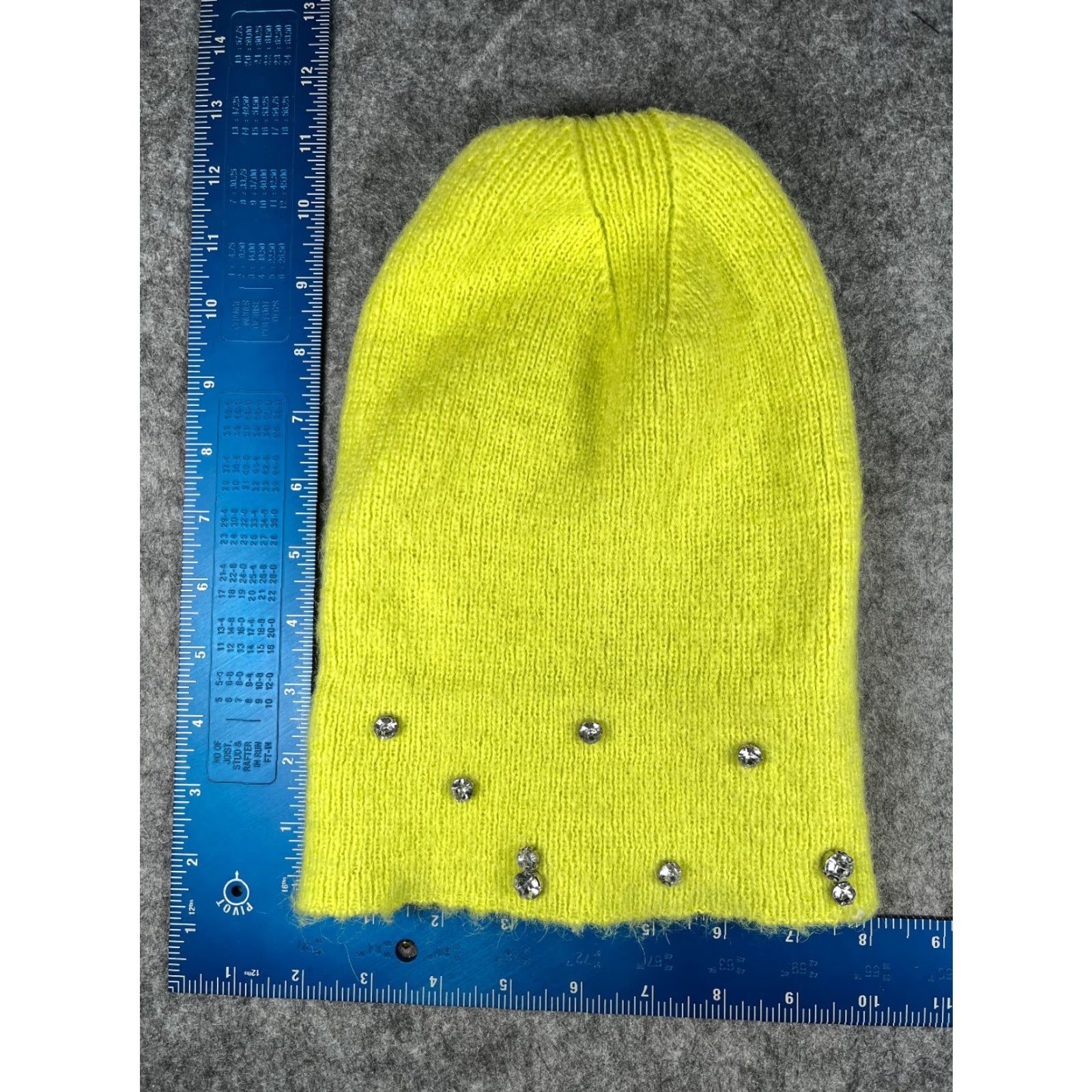 Vintage A New Day Beanie Toque Women One Size Yellow Knit Jewel Bling 100% Polyester NEW Size ONE SIZE - 5 Thumbnail