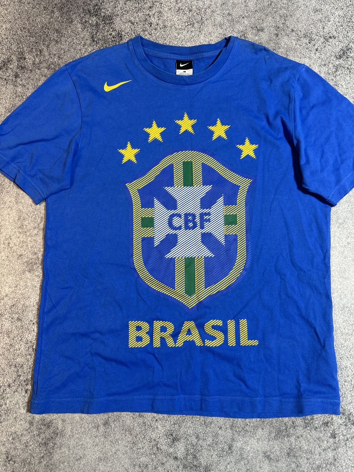 Nike × Vintage Vintage Nike Brazil Soccer T-shirt Blokecore Style Rare L Size US L / EU 52-54 / 3 - 3 Thumbnail