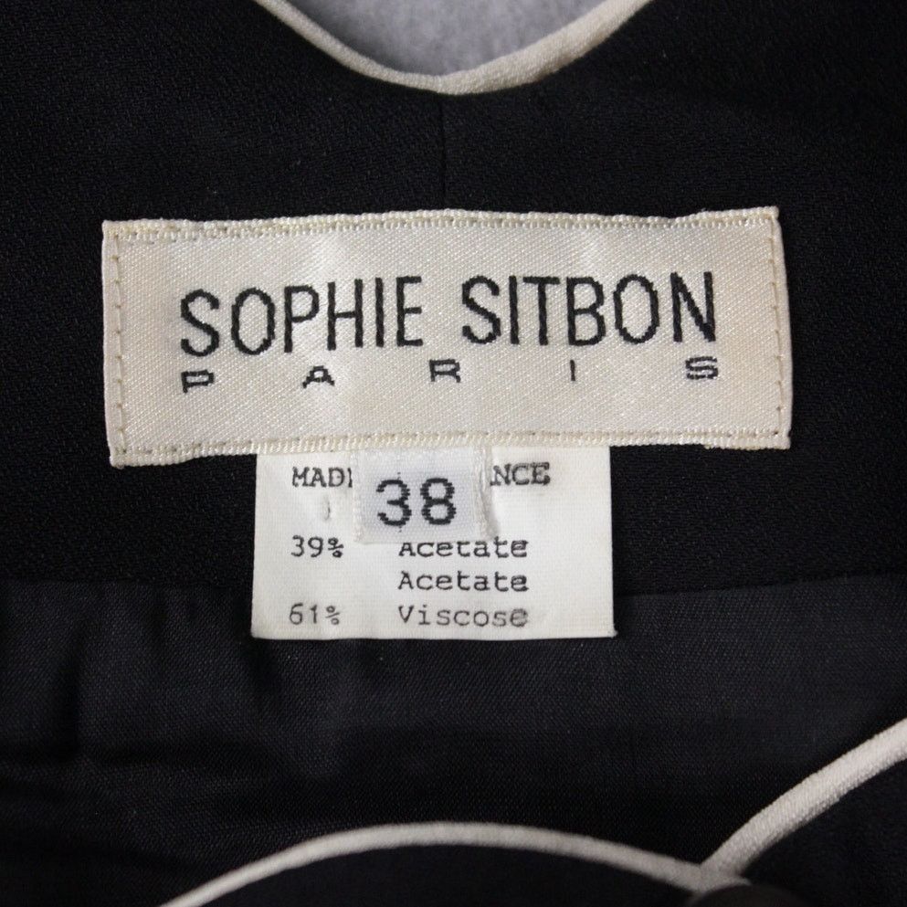 Other Sophie Sitbon Paris Women Set Blazer Vest Black Sz 36/38 Size XS / US 0-2 / IT 36-38 - 12 Thumbnail