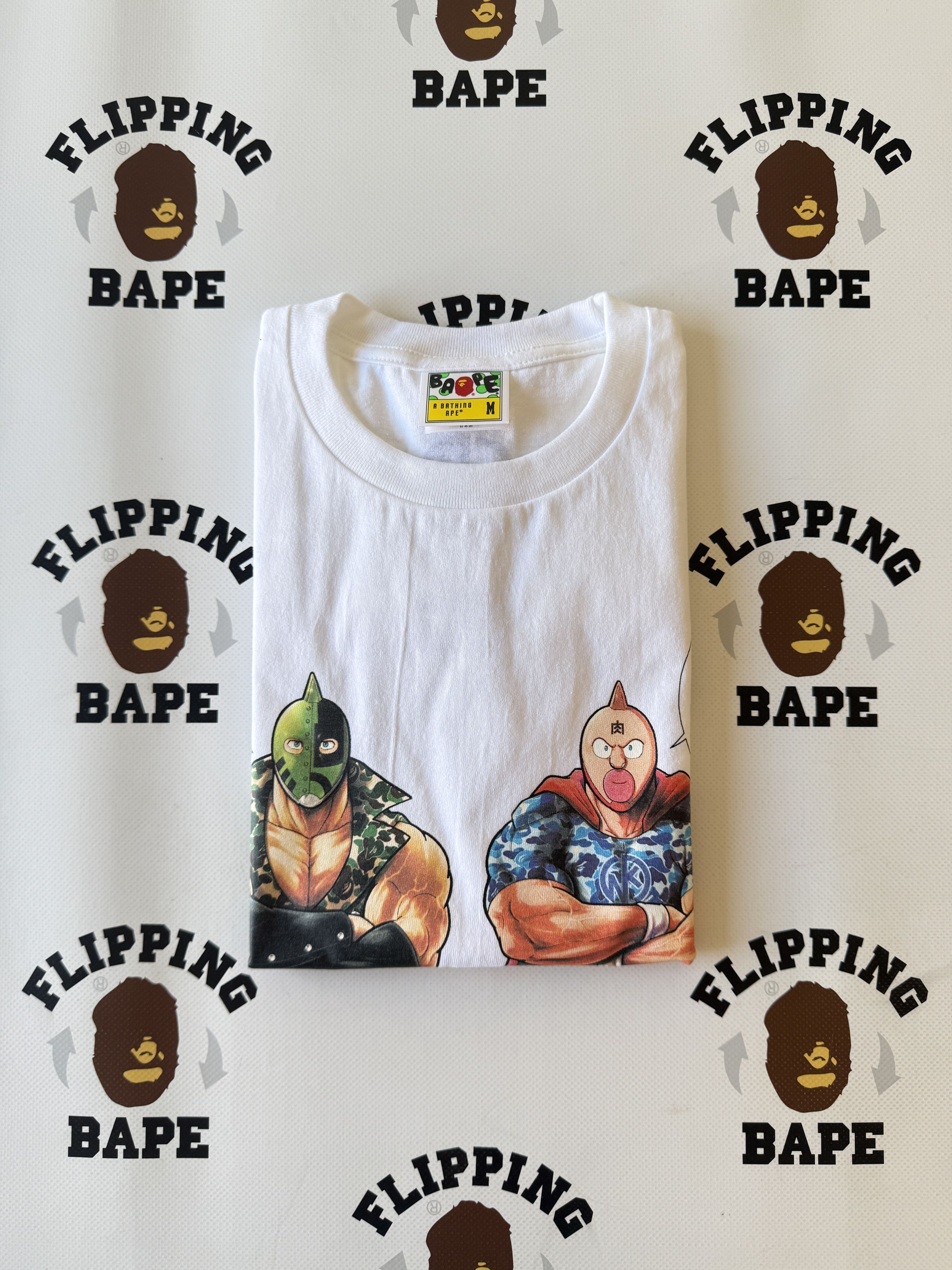 Bape BAPE GALLERY X ゆでたまご TEE Size US M / EU 48-50 / 2 - 10 Thumbnail