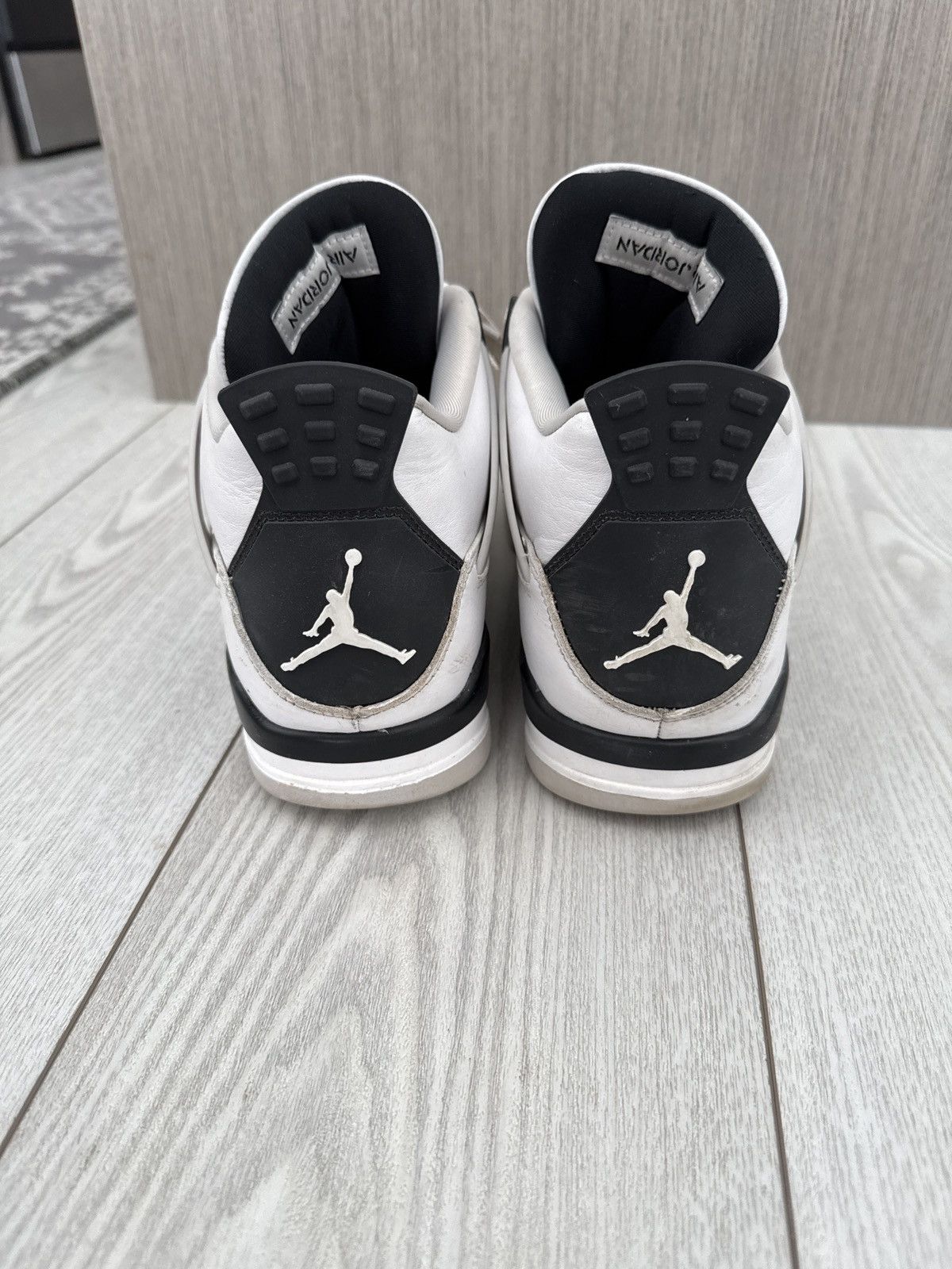 Nike Jordan Air Jordan 4 Retro Military Black White Grey sneakers Size US 12 / EU 45 - 2 Thumbnail