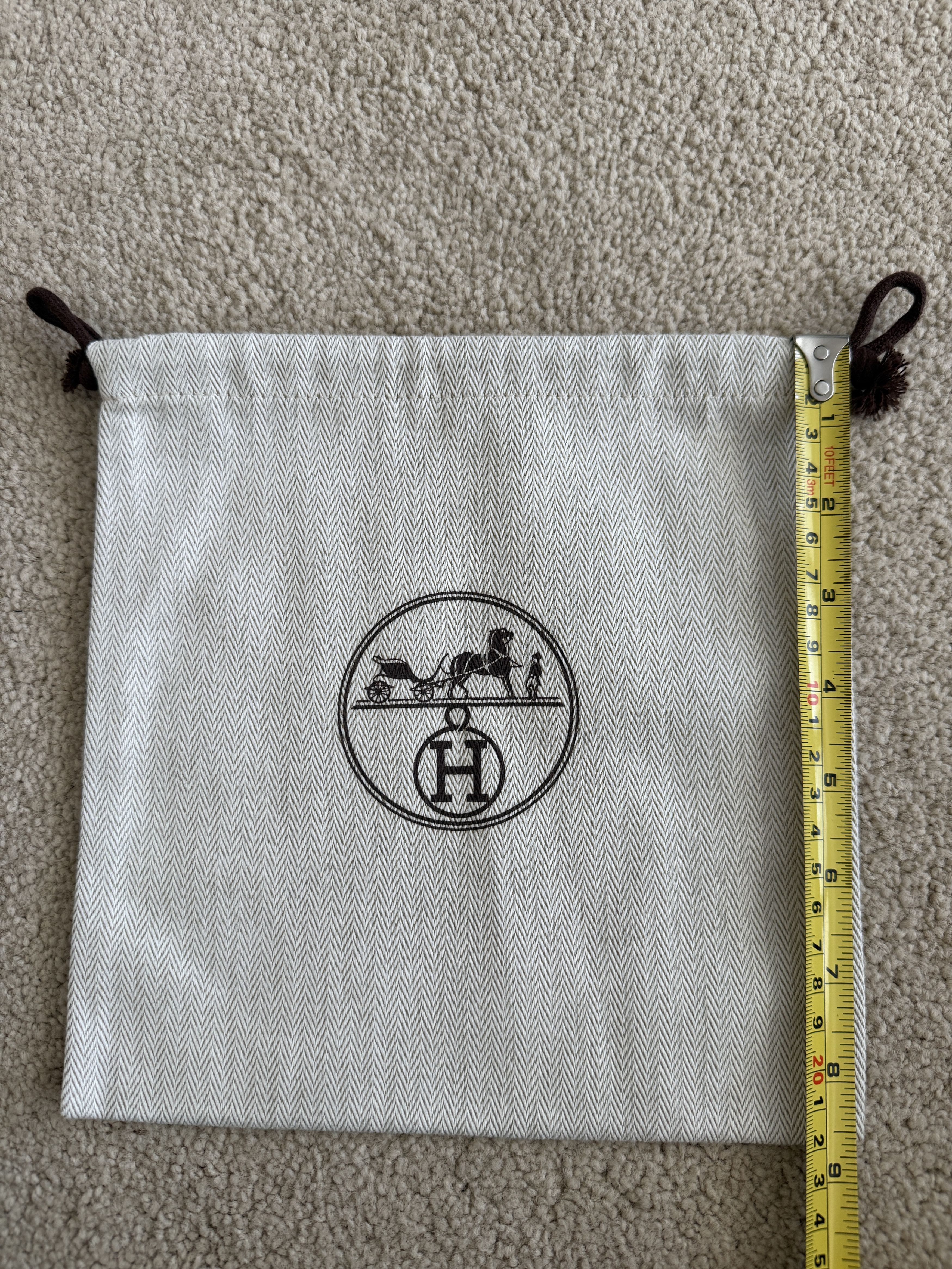 Hermes Authentic Hermes Herringbone Tweed Small Drawstring Dustbag Size ONE SIZE - 4 Thumbnail