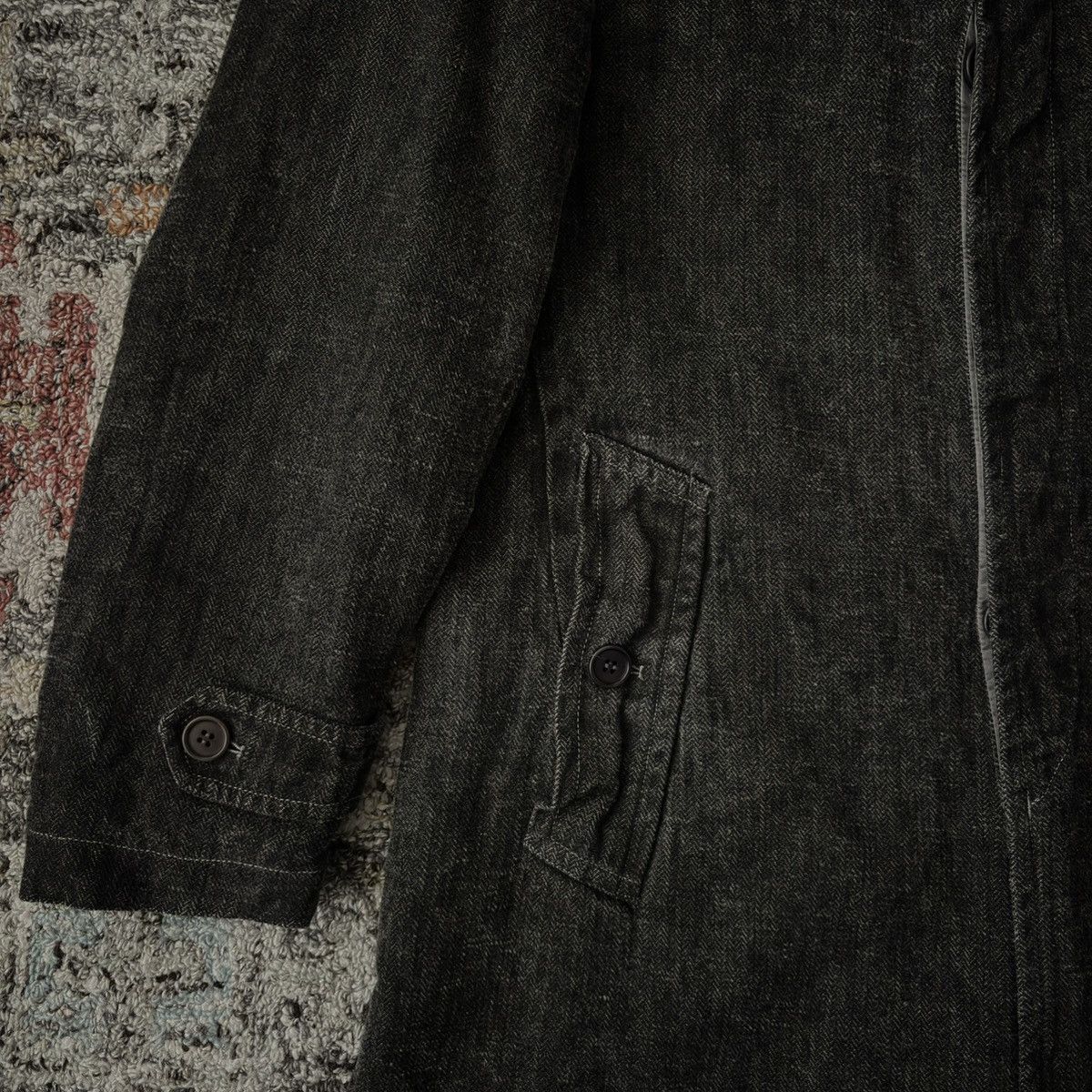 C.P. Company AW06 Tinto Terra Linen Herringbone Mac Coat mud earth dye Size US S / EU 44-46 / 1 - 2 Thumbnail