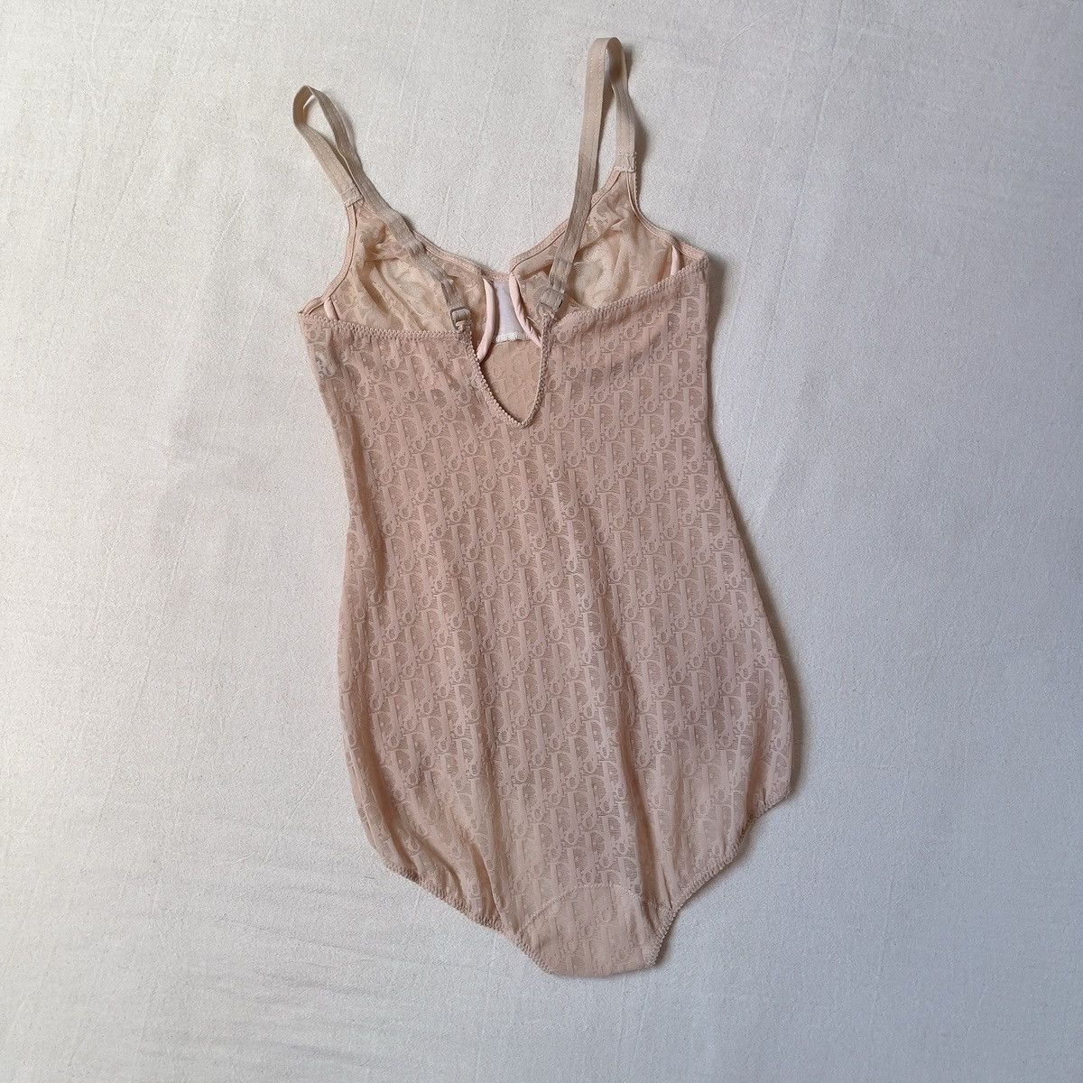 Dior Christian Dior 1990s Monogram Mesh Bodysuit (34B/32C/XXS–XS) Size XS / US 0-2 / IT 36-38 - 14 Thumbnail