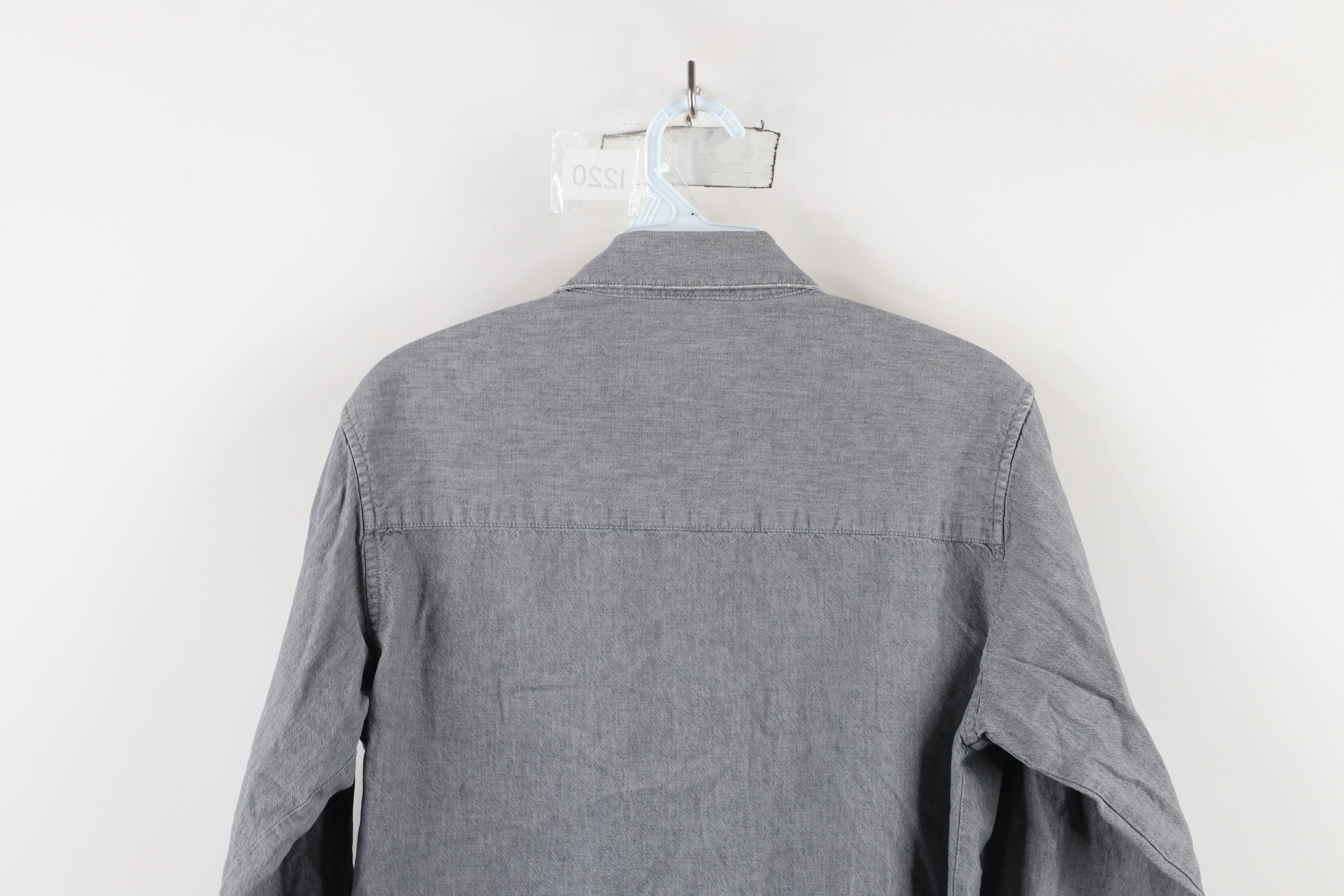 Harley Davidson × Vintage Vintage 90s Harley Davidson Chambray Button Shirt Gray Size S / US 4 / IT 40 - 15 Thumbnail