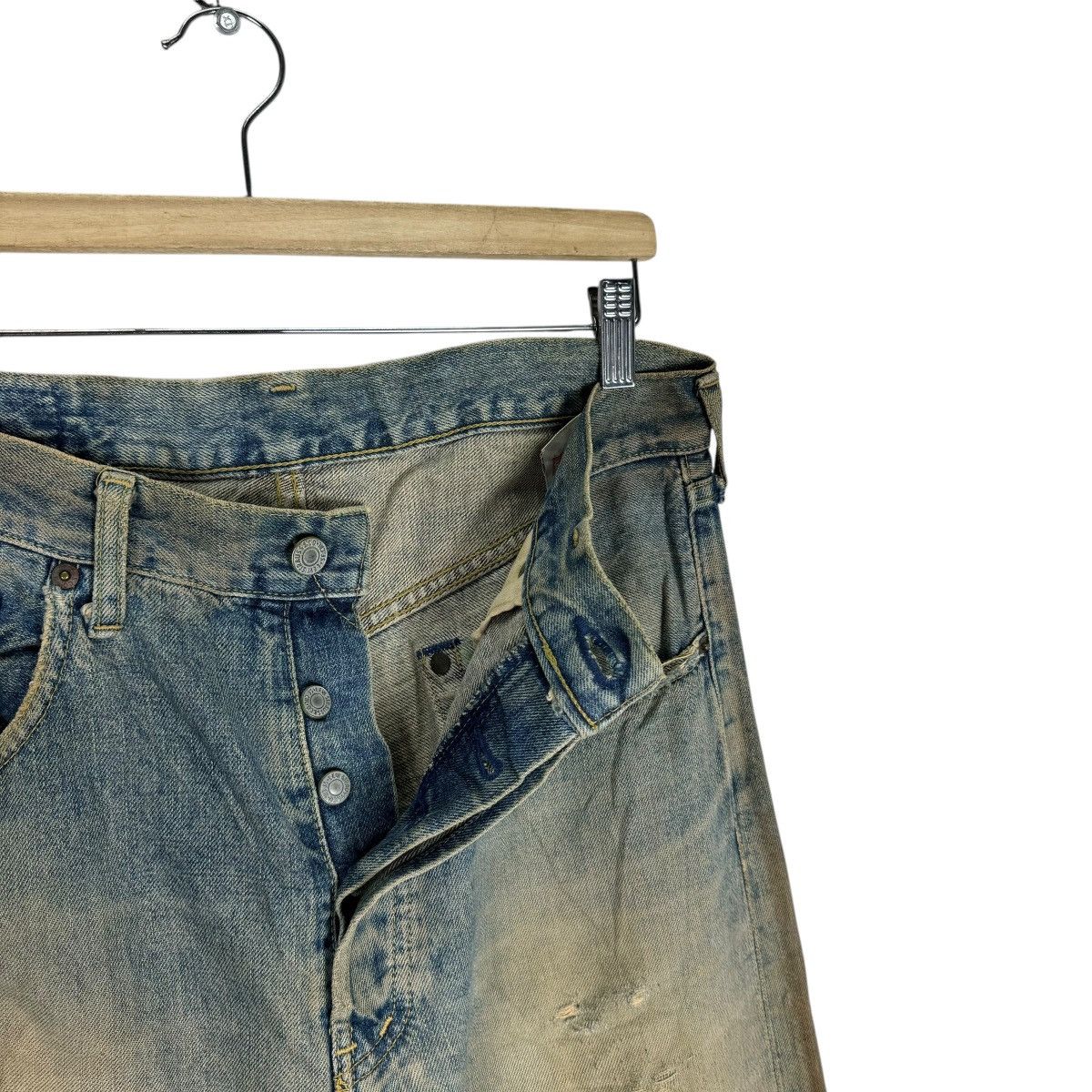 Levi's ☀️LEVI’S 503 BIG E J22 PATCHWORK DENIM JEANS PANTS Size US 32 / EU 48 - 6 Thumbnail