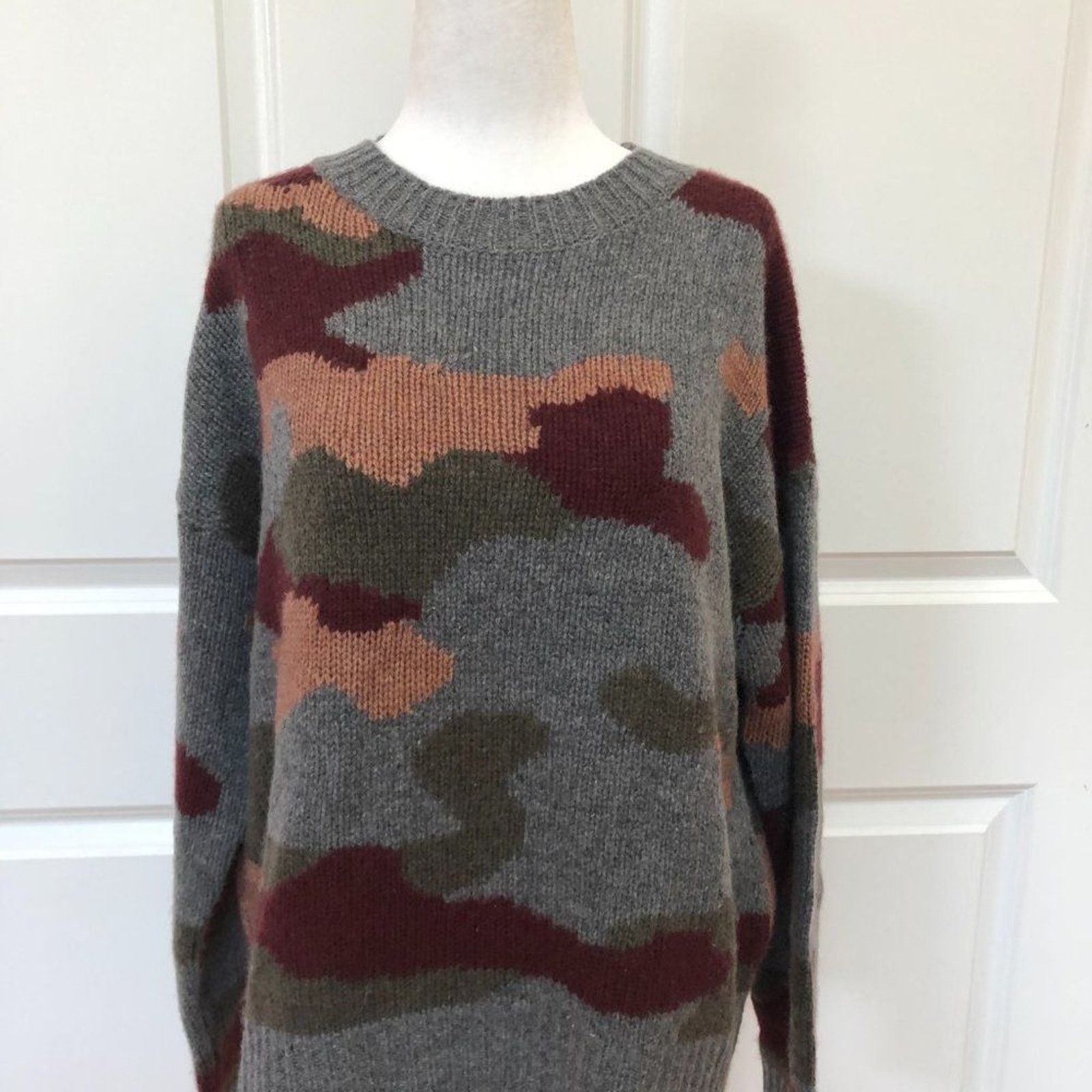 360Cashmere Camo Print Wool & Cashmere Sweater Size S / US 4 / IT 40 - 3 Thumbnail