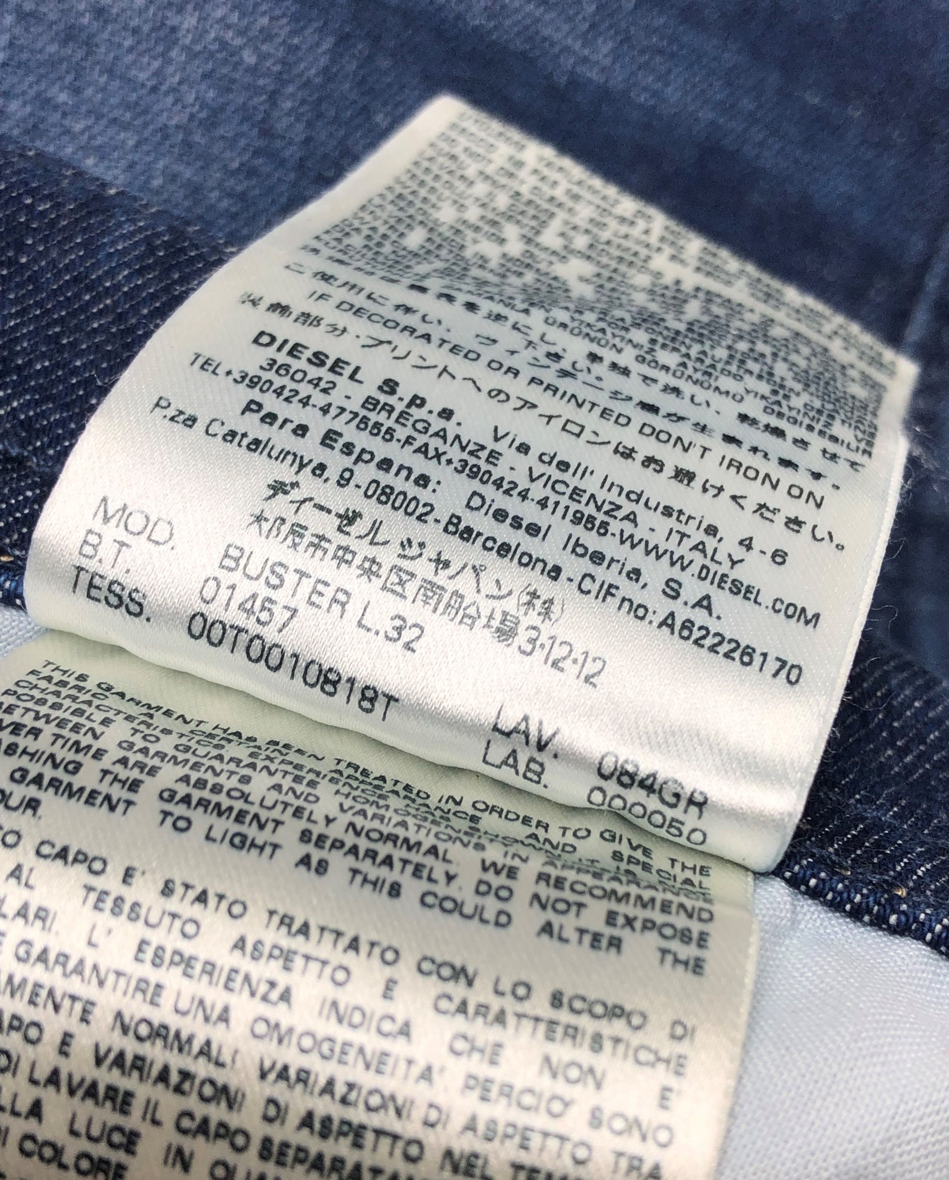 Diesel BUSTER 084GR W29/L32 Blue Stretch Jeans 64716 Size US 29 - 9 Thumbnail