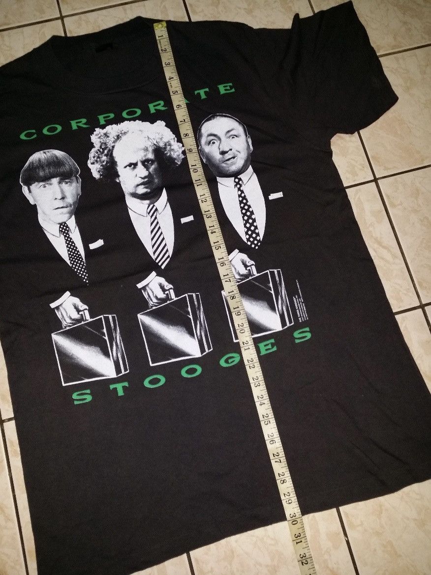 Vintage VINTAGE 90'S THE THREE STOOGES MOVIES 1991 T SHIRT Size US L / EU 52-54 / 3 - 6 Thumbnail