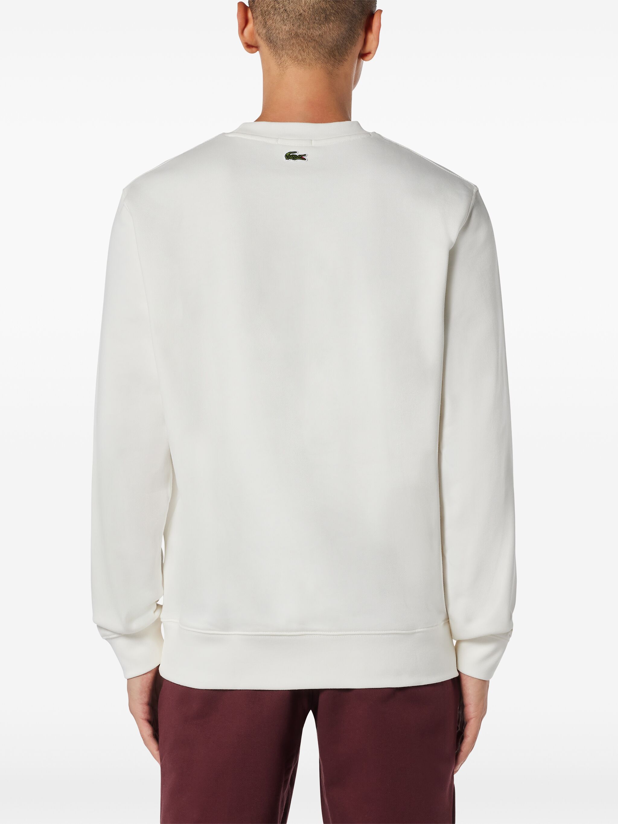 Lacoste o1s22i1n1124 Classic Fit Crewneck Sweatshirt in White Size US L / EU 52-54 / 3 - 3 Thumbnail
