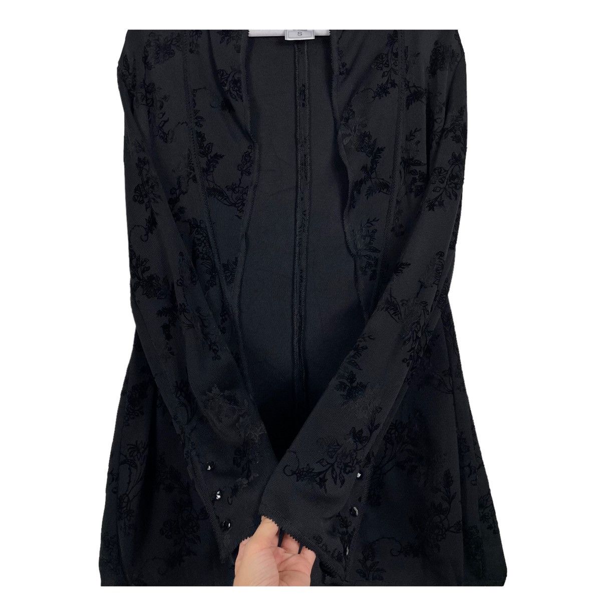 John Galliano 💥JOHN GALLIANO BLACK FLORAL LINEN CARDIGAN Size US L / EU 52-54 / 3 - 7 Thumbnail