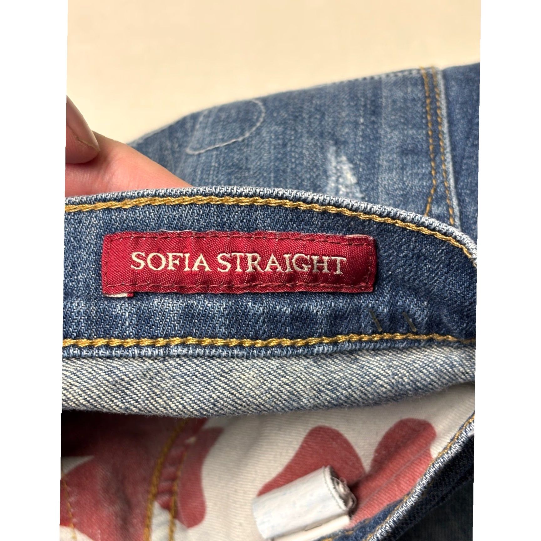 Lucky Brand Lucky Brand Sofia Straight Jeans Womens 8/29 W31XL29 Medium Wash Blue 5-Pocket Stretch Denim Vintage No Size 29" - 6 Thumbnail