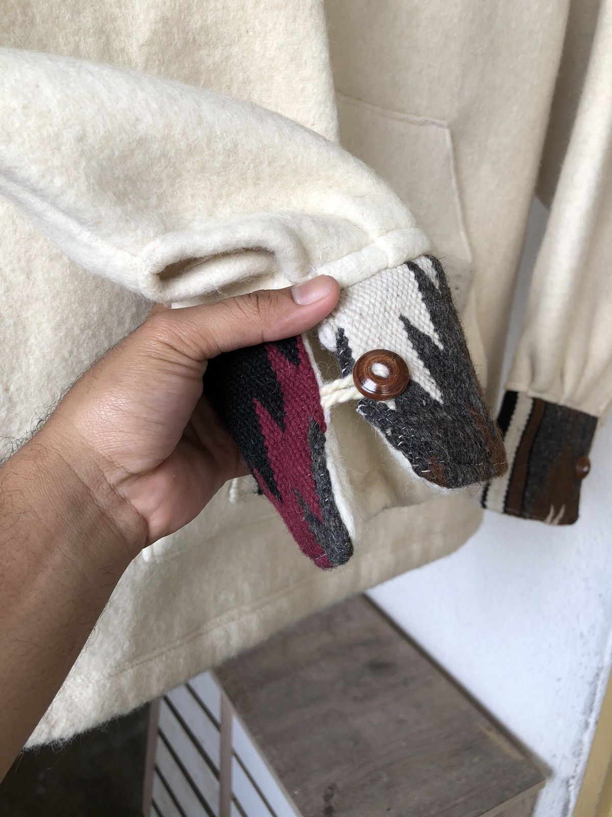 Native Rare🔥Vtg Artesanias Indigenas Hand Made Chimayo Wool Jacket Size US L / EU 52-54 / 3 - 16 Thumbnail