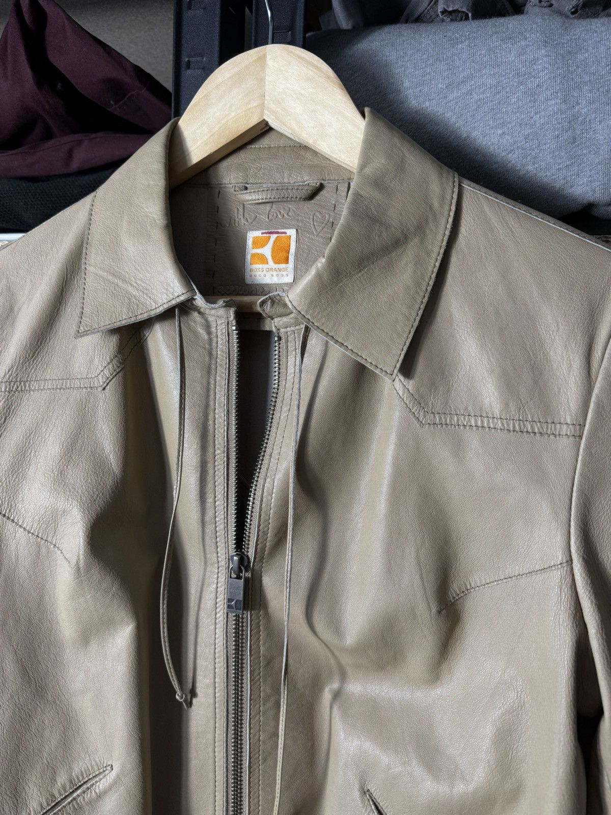 Hugo Boss Hugo Boss Orange Women’s Leather Jacket Goat Leather US 6 Size M / US 6-8 / IT 42-44 - 5 Thumbnail