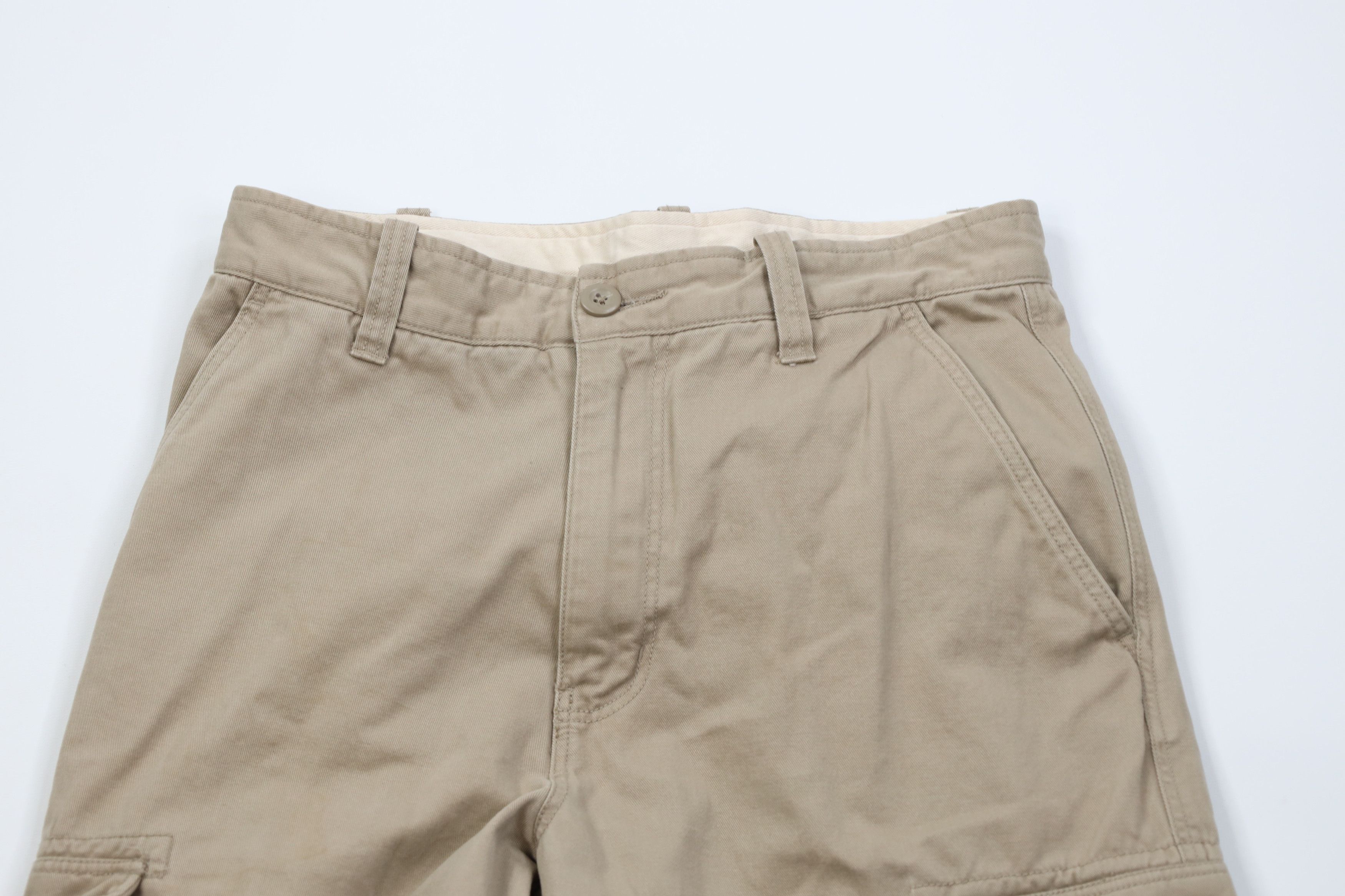 Vintage Vintage 90s Y2K Streetwear Wide Leg Cargo Pants Khaki Tan Size US 30 / EU 46 - 2 Thumbnail