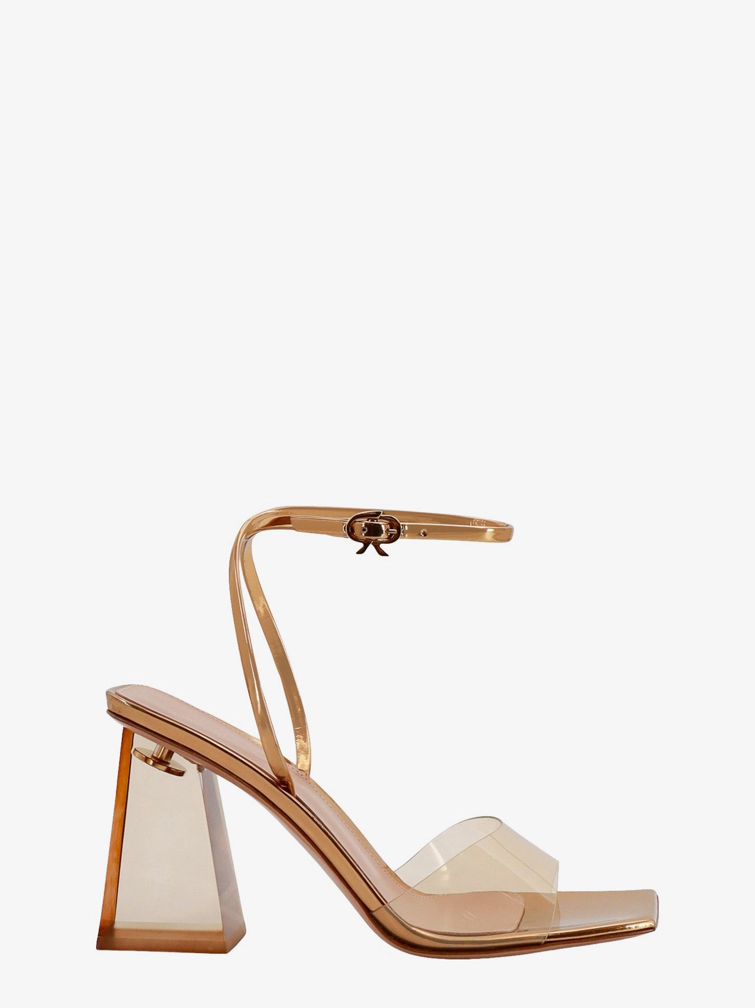 image of Gianvito Rossi Cosmic Woman Gold Sandals, Women's (Size 7)