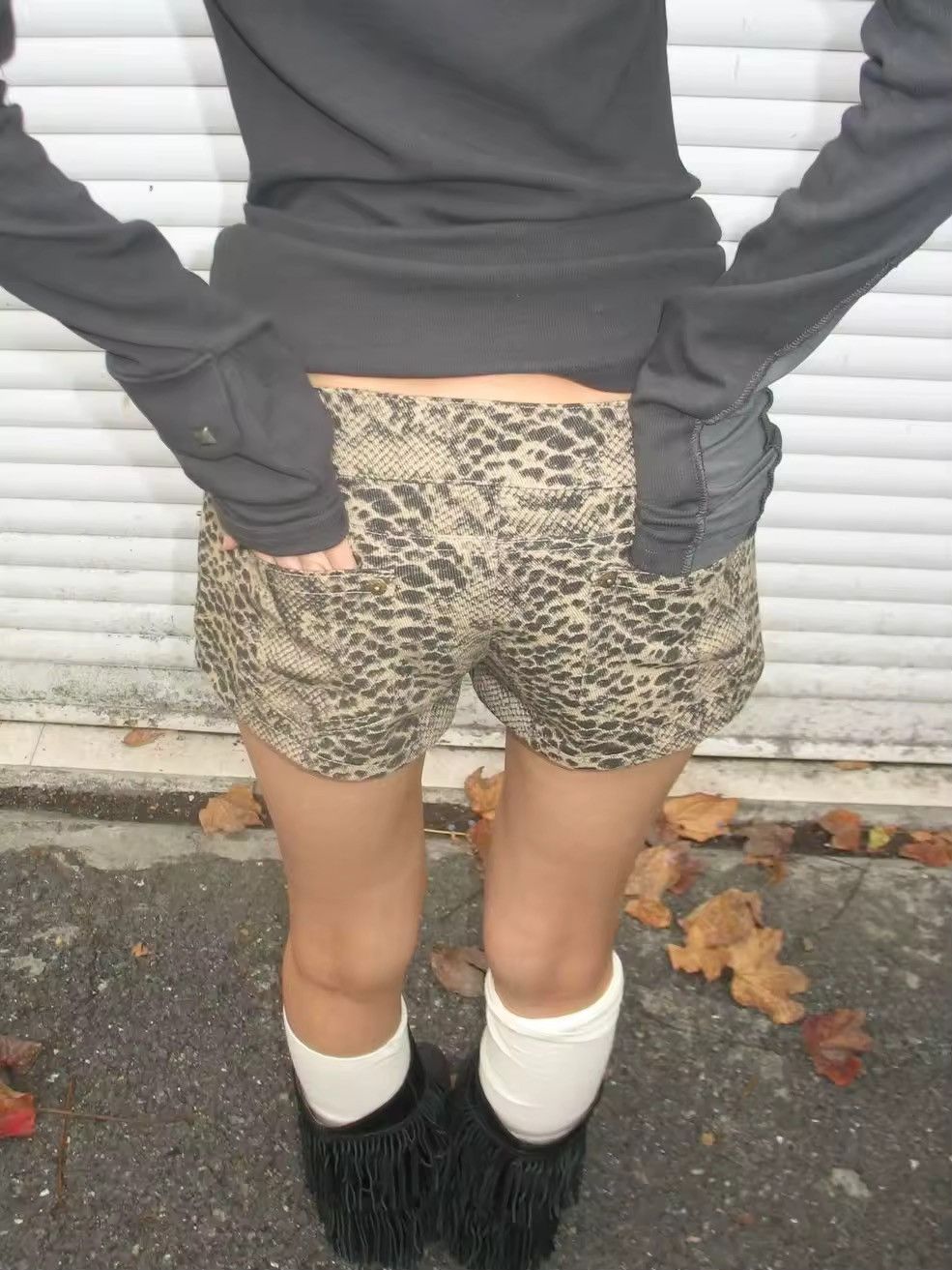 Other Punk Grunge Leopard Print Retro 00’s Y2k Style Shorts Size 28" / US 6 / IT 42 - 4 Thumbnail