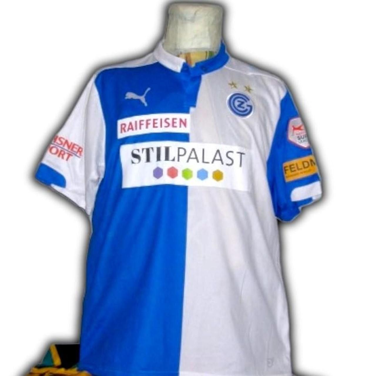 Puma Match Worn Grasshopper Club Zurich 2013 2014 Shirt Jersey Size US XL / EU 56 / 4 - 1 Thumbnail