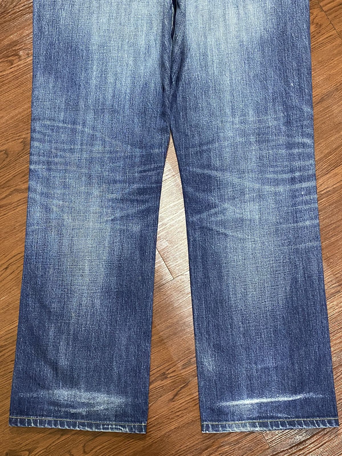 Jun Takahashi Vintage Uniqlo UJ Blue Wash Patched Loose Jeans Size US 34 / EU 50 - 6 Thumbnail
