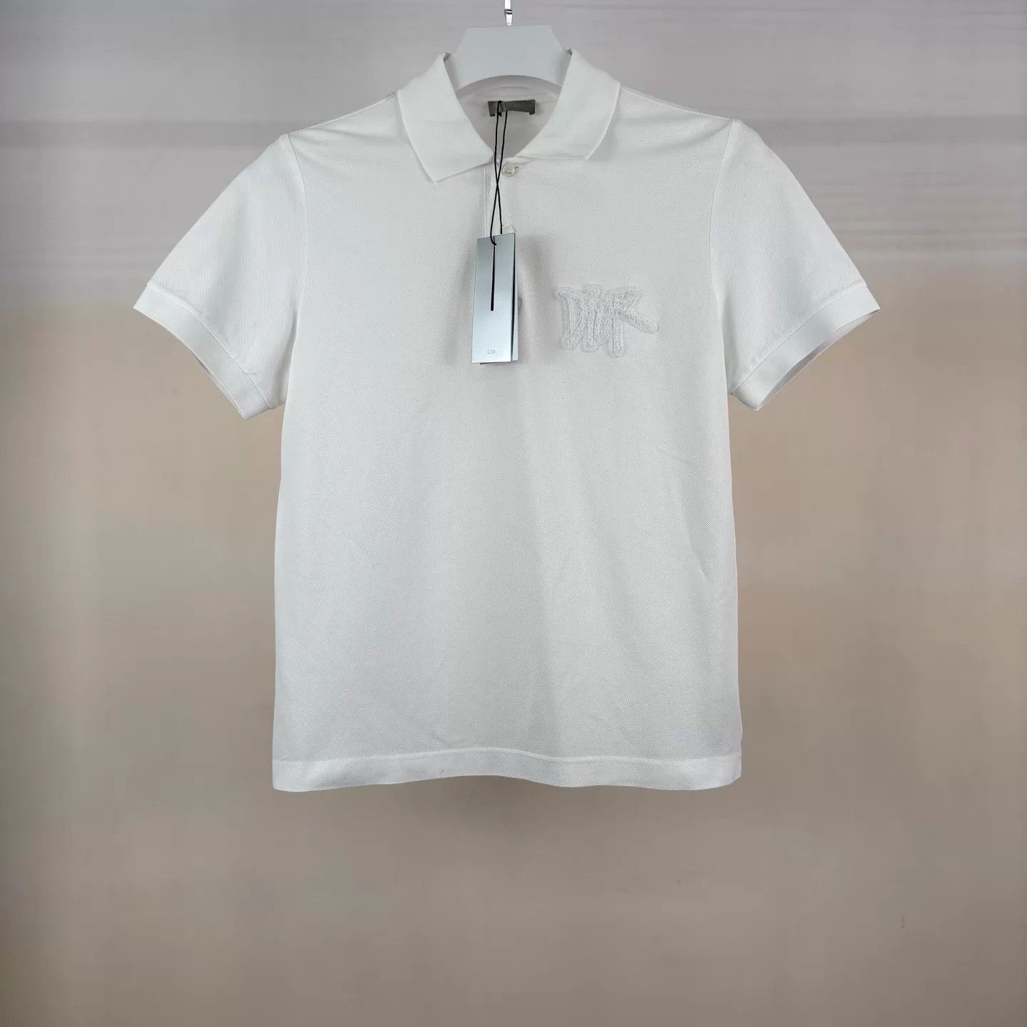 Dior Dior White Logo Embroidered Polo Shirt S Size S / US 4 / IT 40 - 1 Thumbnail