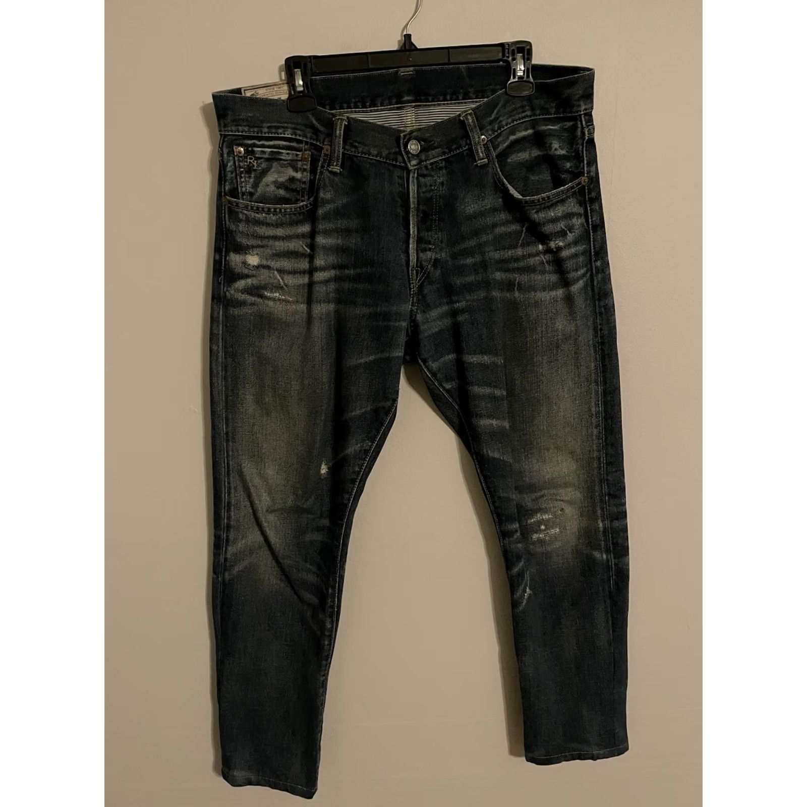 Polo Ralph Lauren Polo Ralph Lauren Varick Slim Straight Selvedge Jeans Button Fly Men's 34x30 Blue Denim Size US S / EU 44-46 / 1 - 3 Thumbnail