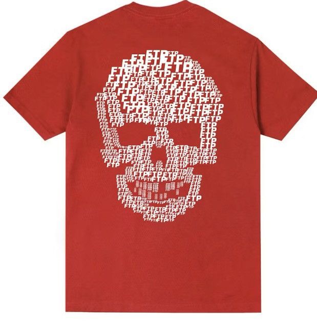 Fuck The Population FTP RED AND WHITE SKULL TEE LARGE Size US L / EU 52-54 / 3 - 2 Thumbnail