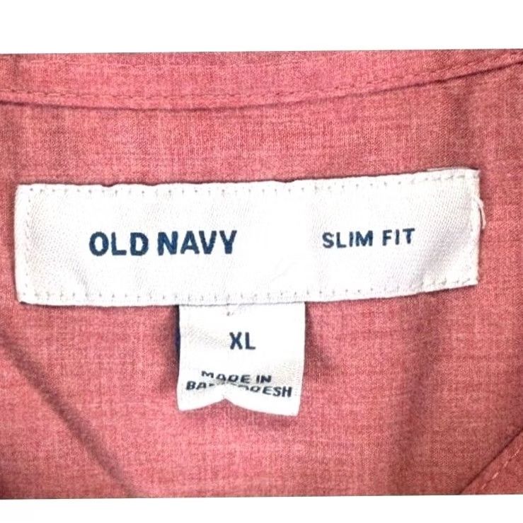 Old Navy Old Navy Shirt Mens XL Red Slim Fit Button-Down Long Sleeve Casual Office Pocket Button-Up Shirt Size US XL / EU 56 / 4 - 4 Thumbnail