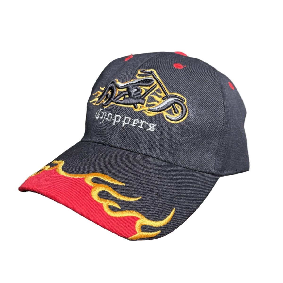 Other Choppers Flames Baseball Style Hat Yellow Red Motorcycle Size ONE SIZE - 1 Thumbnail