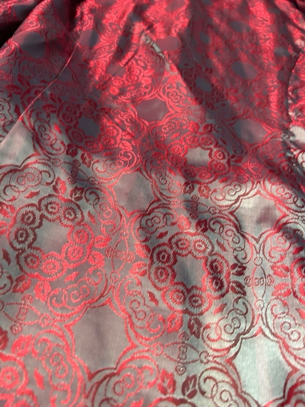 Danier DANIER Woman's Black Leather Jacket with Red Tapestry Size S / US 4 / IT 40 - 10 Thumbnail