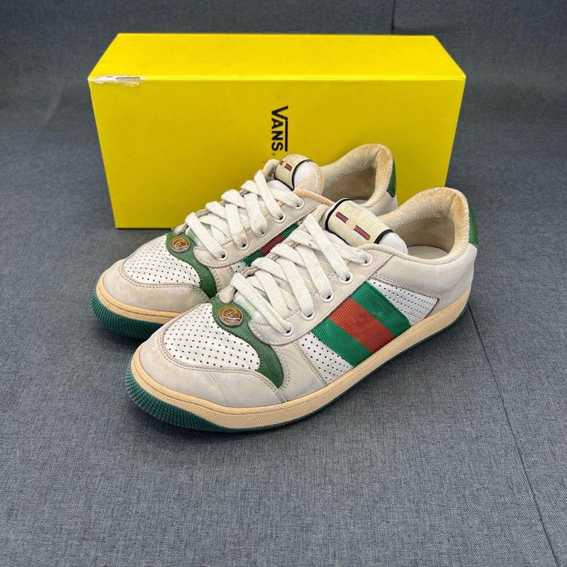 Gucci Gucci Screener Fashion Sneakers in Gray Green 0079 Size US 9.5 / EU 42-43 - 1 Thumbnail