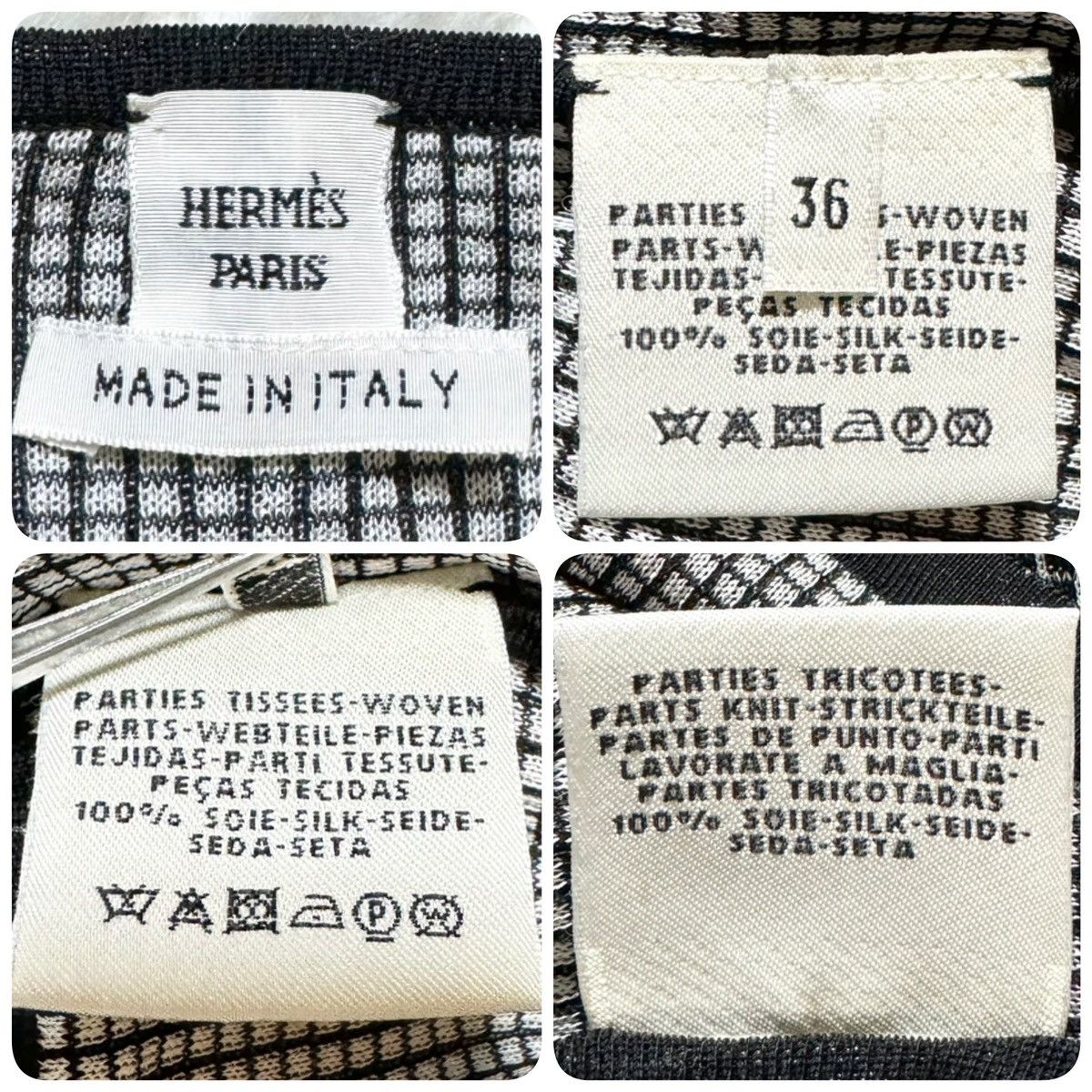 Hermes , Hermes new logo, art design switching, mosaic cut sew Size XS / US 0-2 / IT 36-38 - 2 Thumbnail