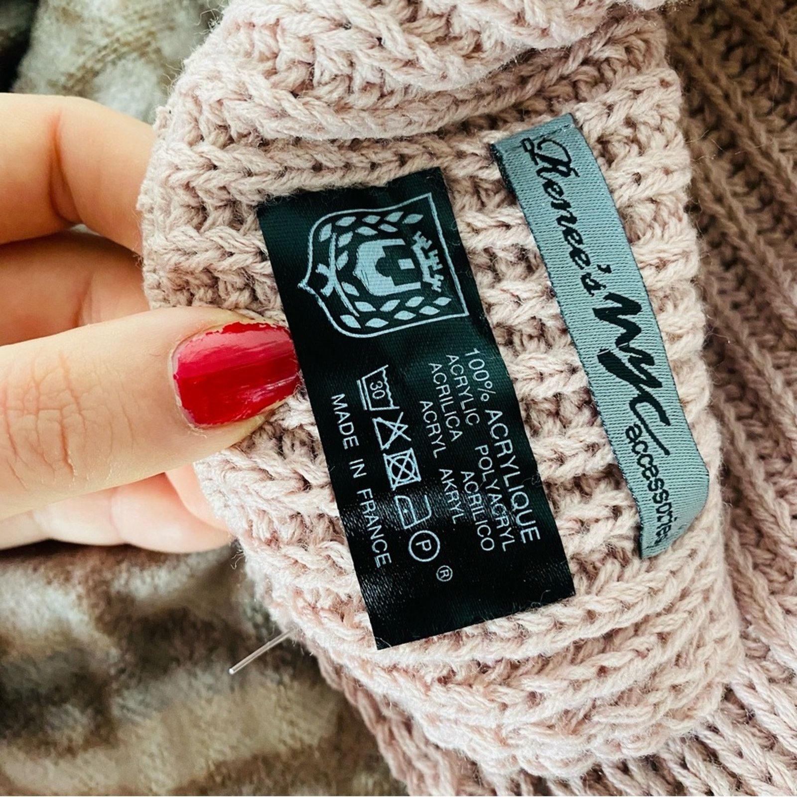 Nordstrom NEW NORDSTROM Pink Cream Leopard Chunky Knit Infinity Scarf Size ONE SIZE - 7 Thumbnail