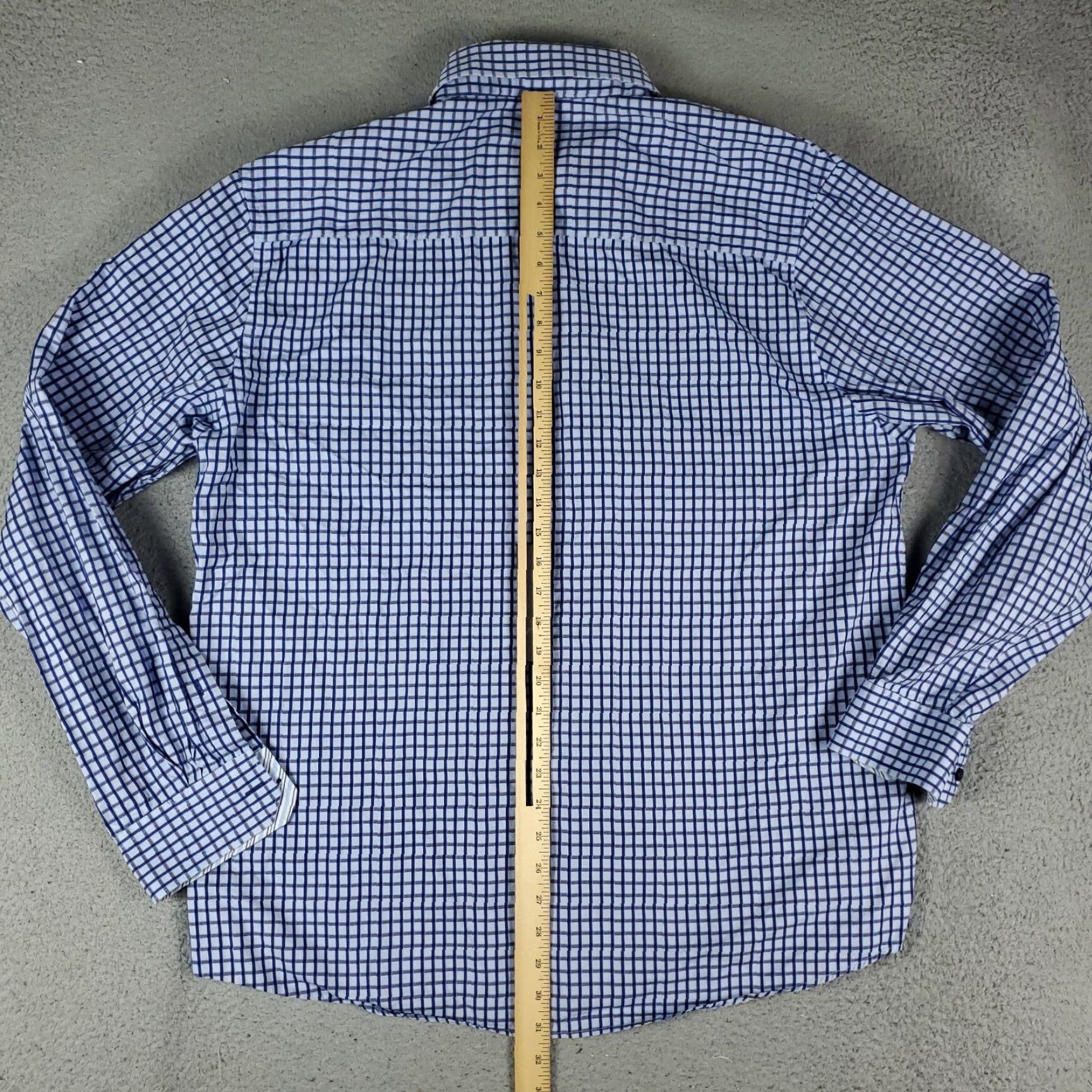 Vintage Jhane Barnes Shirt Mens 2XL Blue Check Button-Up Long Sleeve Casual Workwear Shirt - 2XL Mens Blue Check Jhane Barnes Button-Up Long Sleeve Shirt Size US XXL / EU 58 / 5 - 3 Thumbnail