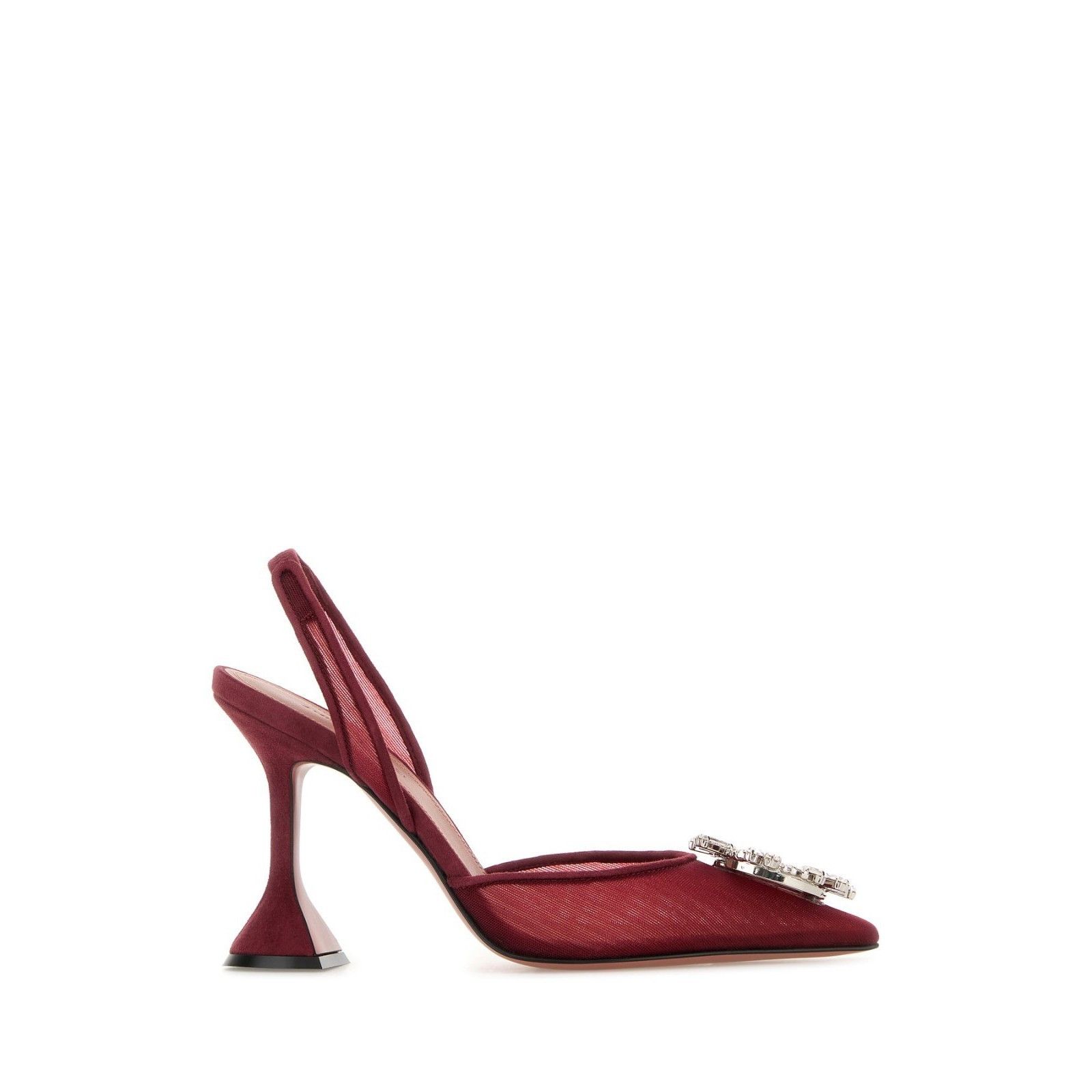 AMINA MUADDI Begum Tiziano Red Rhinestone Jewel Mesh 95mm He